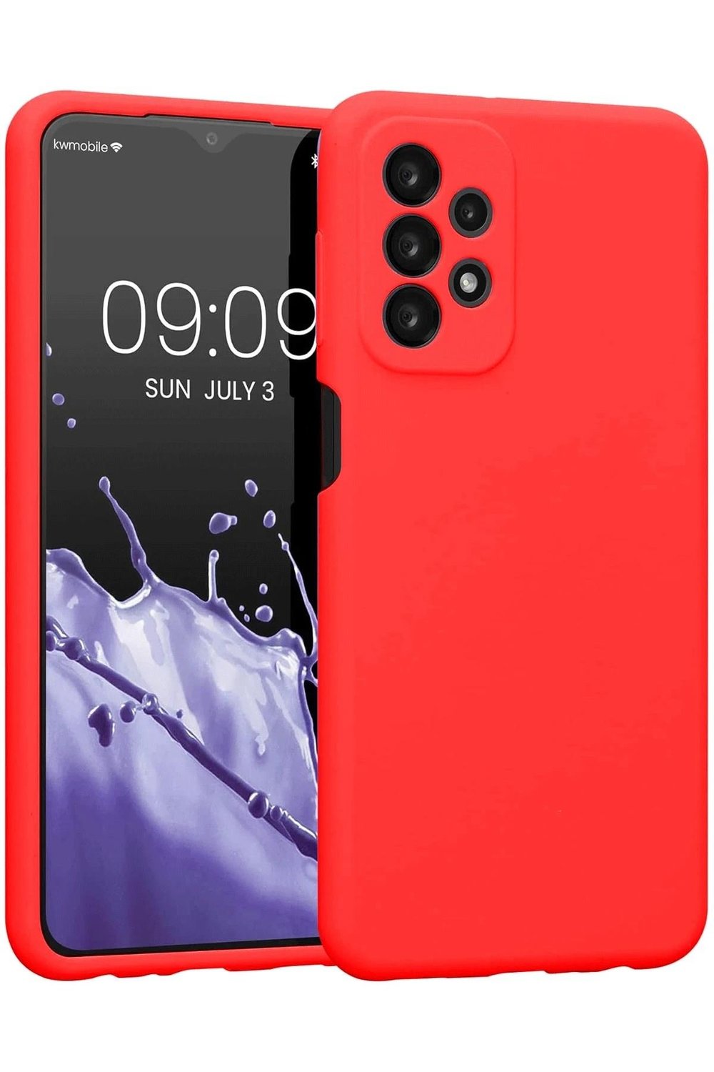 Mey İthalat®  Samsung Galaxy A23 4G Kılıf First Silikon - Kırmızı