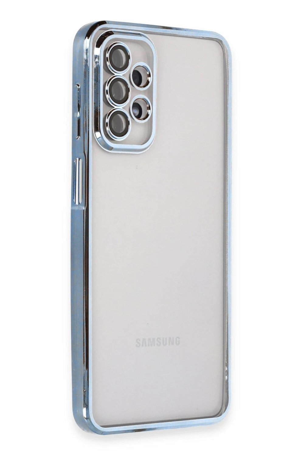 Mey İthalat®  Samsung Galaxy A23 4G Kılıf  Lensli Silikon - Açık Mavi