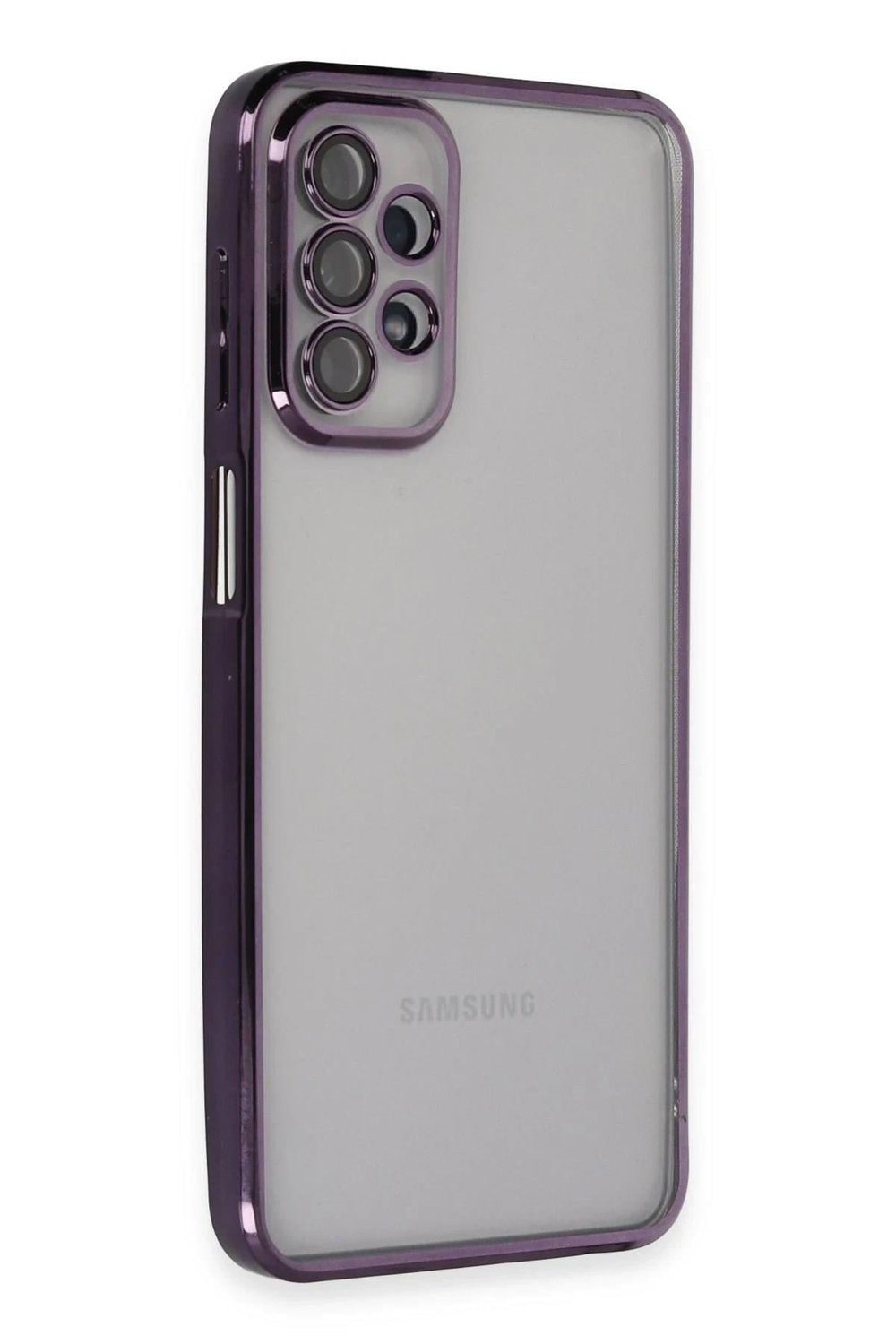 Mey İthalat®  Samsung Galaxy A23 4G Kılıf  Lensli Silikon - Mor
