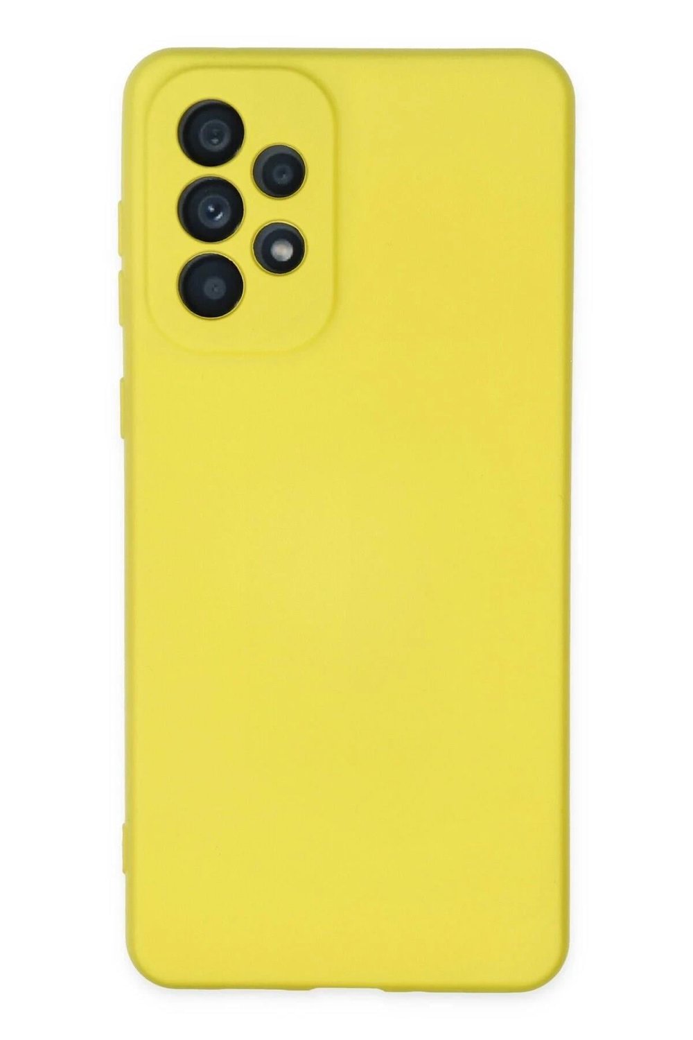 Mey İthalat®  Samsung Galaxy A23 4G Kılıf Nano içi Kadife Silikon - Sarı