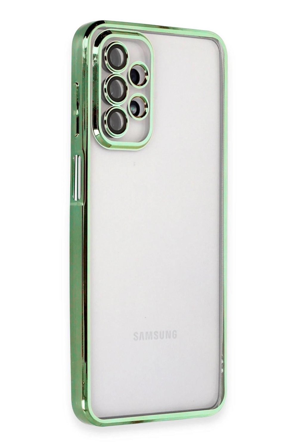 Mey İthalat®  Samsung Galaxy A23 4G Kılıf  Lensli Silikon - Yeşil