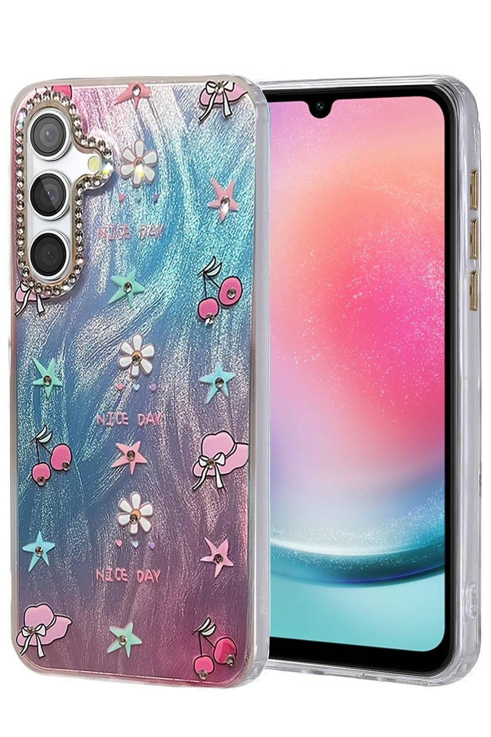 Mey İthalat®  Samsung Galaxy A24 4G Kılıf Blade Aynalı Desenli Kapak - Desen 4