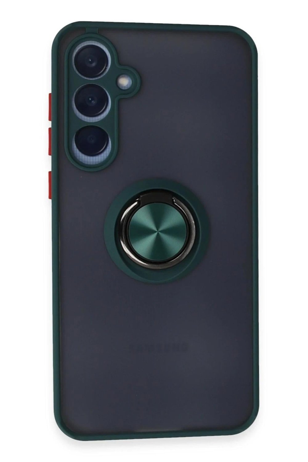 Mey İthalat®  Samsung Galaxy A25 5G Kılıf Montreal Yüzüklü Silikon Kapak - Yeşil
