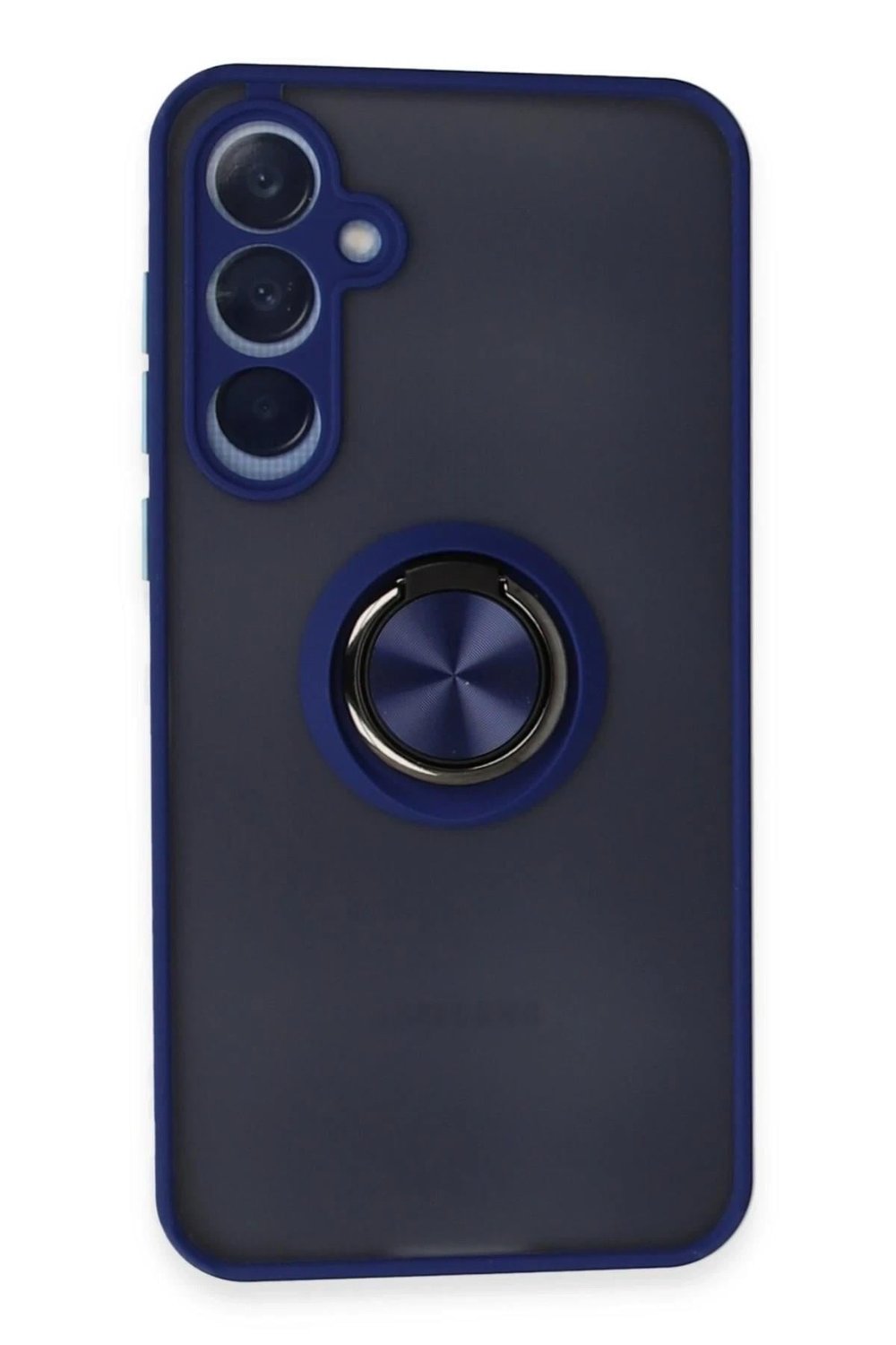 Mey İthalat®  Samsung Galaxy A25 5G Kılıf Montreal Yüzüklü Silikon Kapak - Lacivert