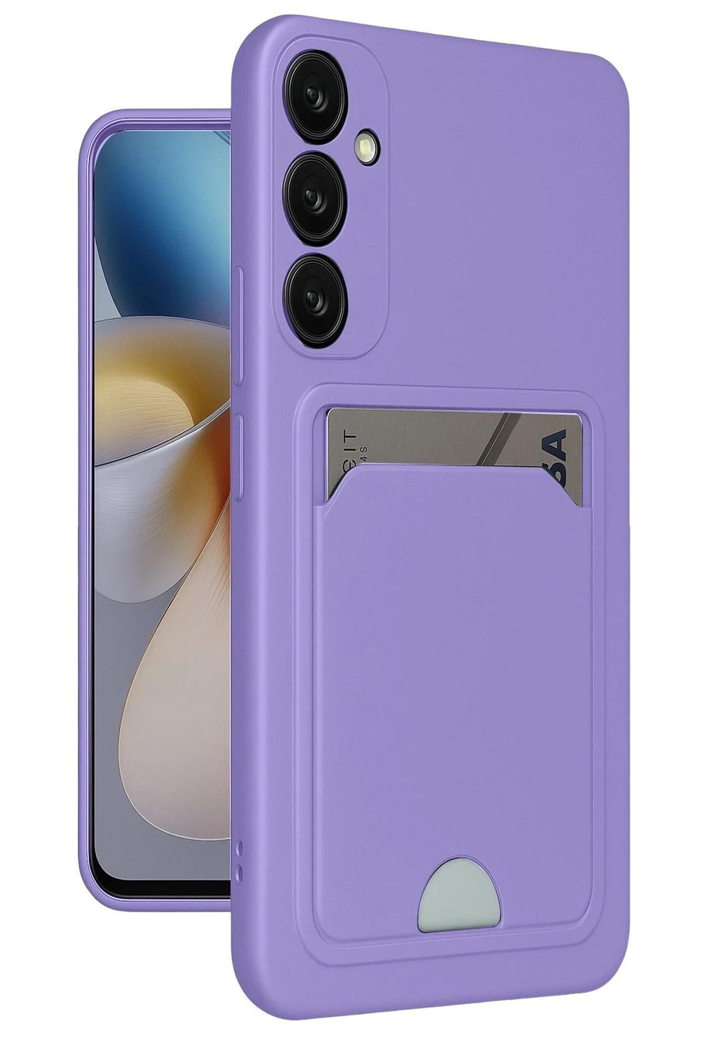 Mey İthalat®  Samsung Galaxy A26 Kılıf Kelvin Kartvizitli Silikon - Lila