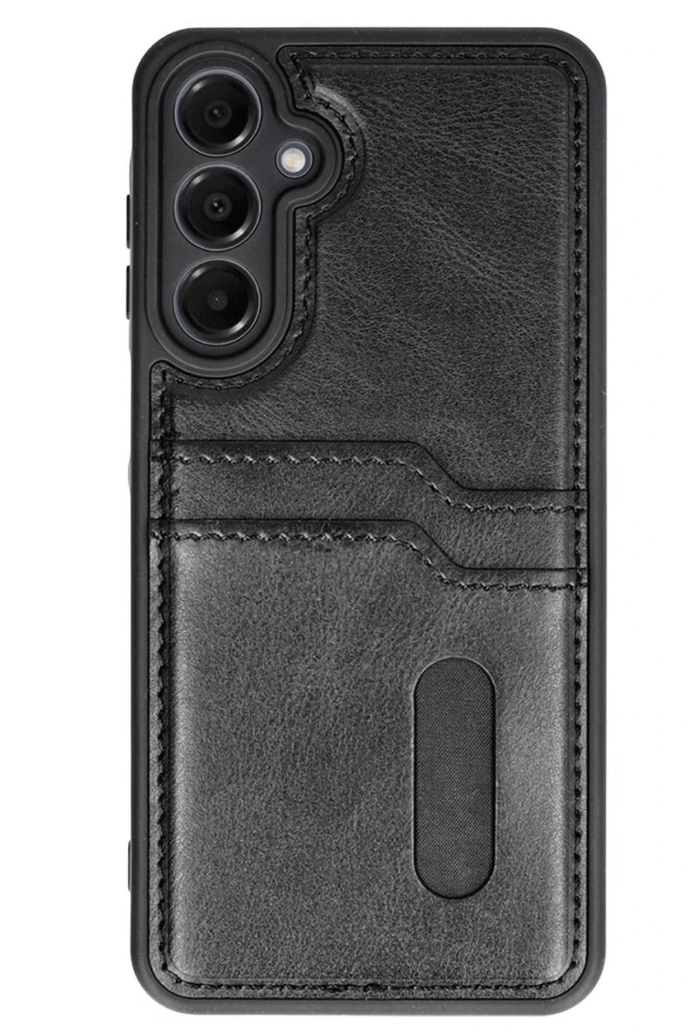 Mey İthalat®  Samsung Galaxy A26 Kılıf Sara Kartvizitli Deri Kılıf - Siyah
