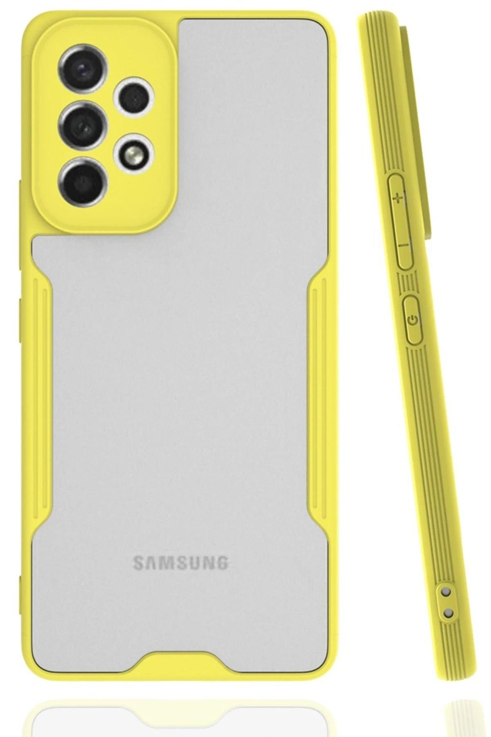 Mey İthalat®  Samsung Galaxy A33 5G Kılıf Platin Silikon - Sarı