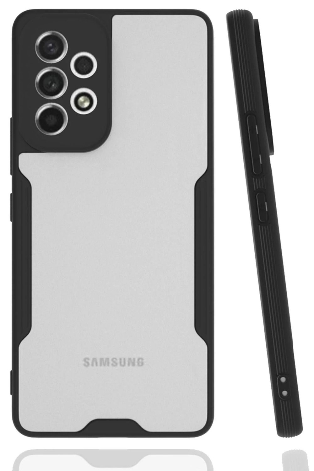 Mey İthalat®  Samsung Galaxy A33 5G Kılıf Platin Silikon - Siyah