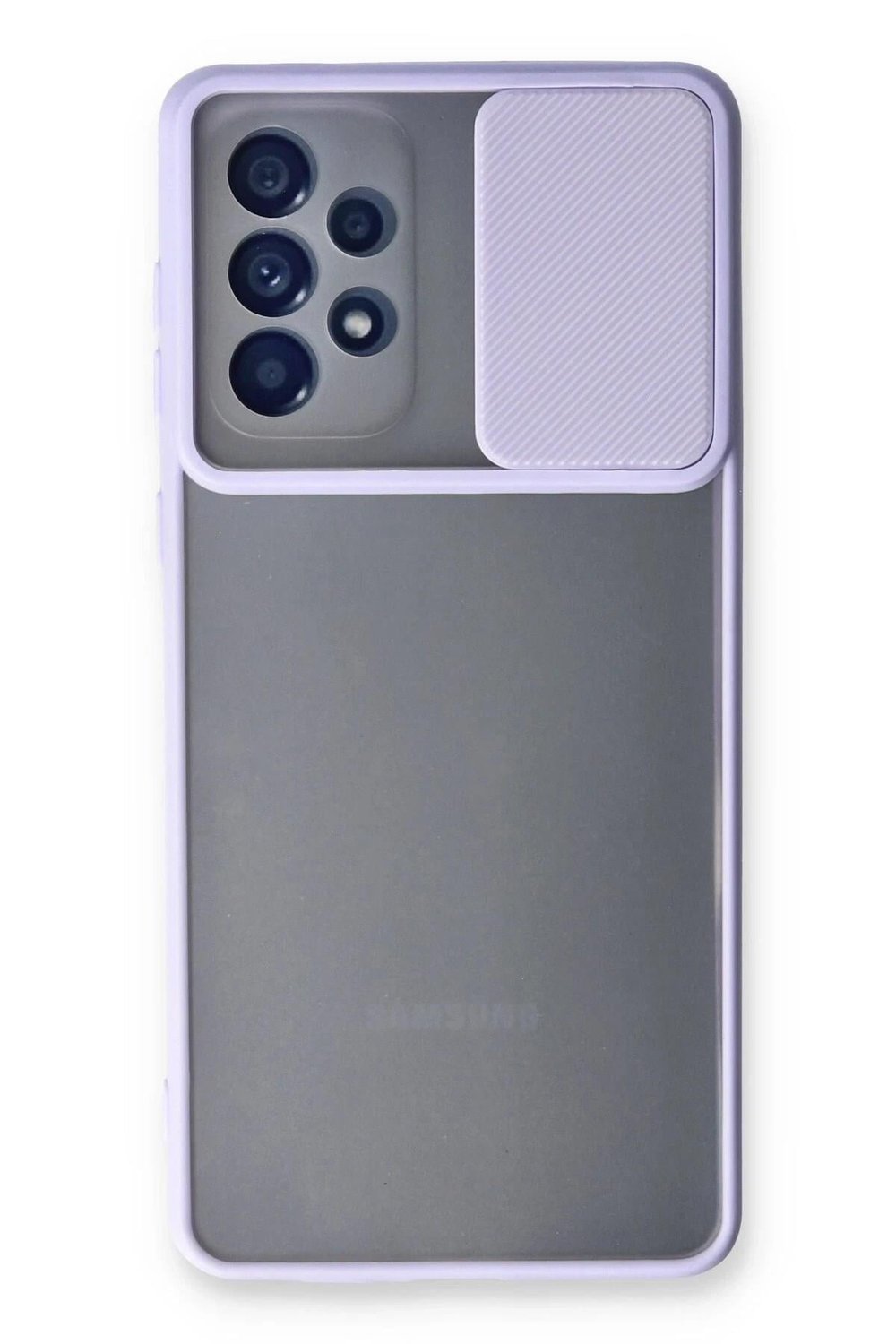 Mey İthalat®  Samsung Galaxy A33 5G Kılıf Palm Buzlu Kamera Sürgülü Silikon - Lila