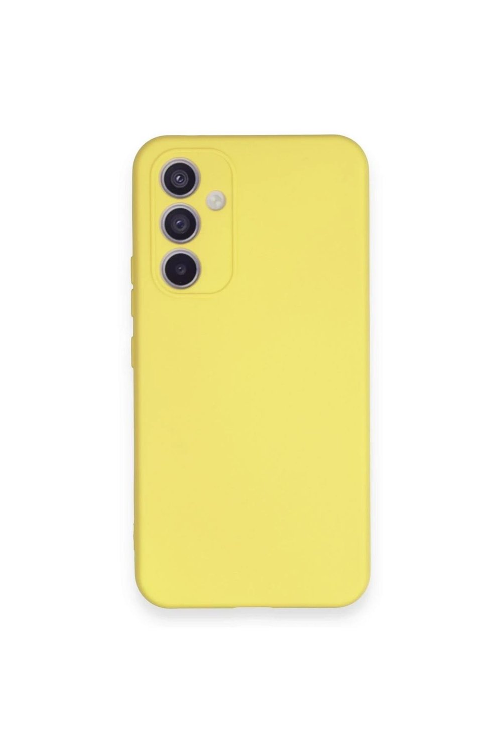 Mey İthalat®  Samsung Galaxy A34 5G Kılıf Nano içi Kadife Silikon - Sarı
