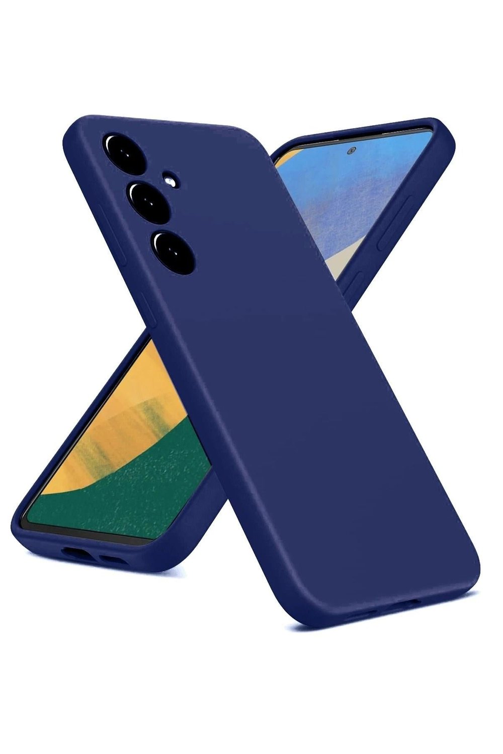 Mey İthalat®  Samsung Galaxy A36 Kılıf Nano içi Kadife Silikon - Lacivert