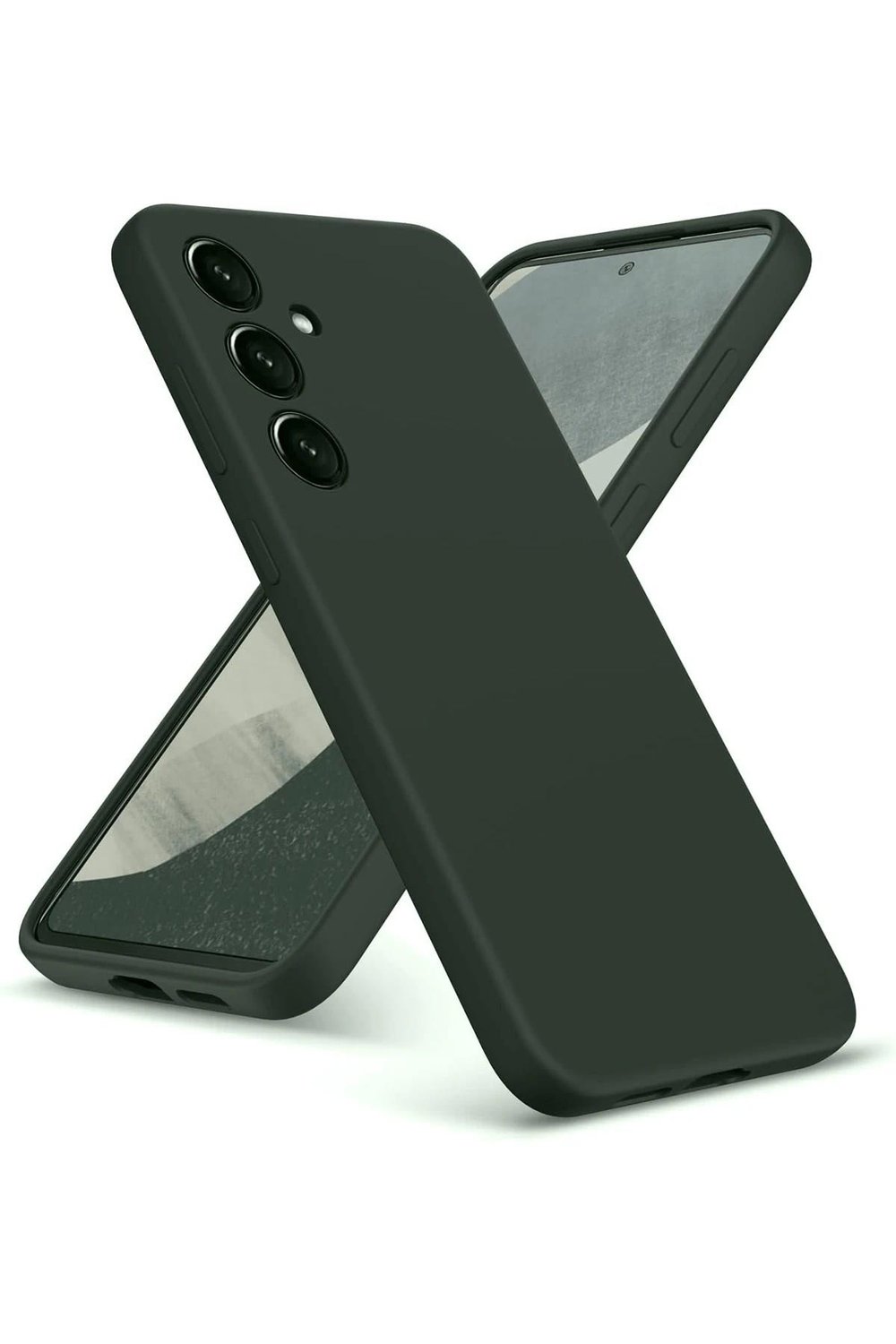 Mey İthalat®  Samsung Galaxy A36 Kılıf Nano içi Kadife Silikon - Koyu Yeşil