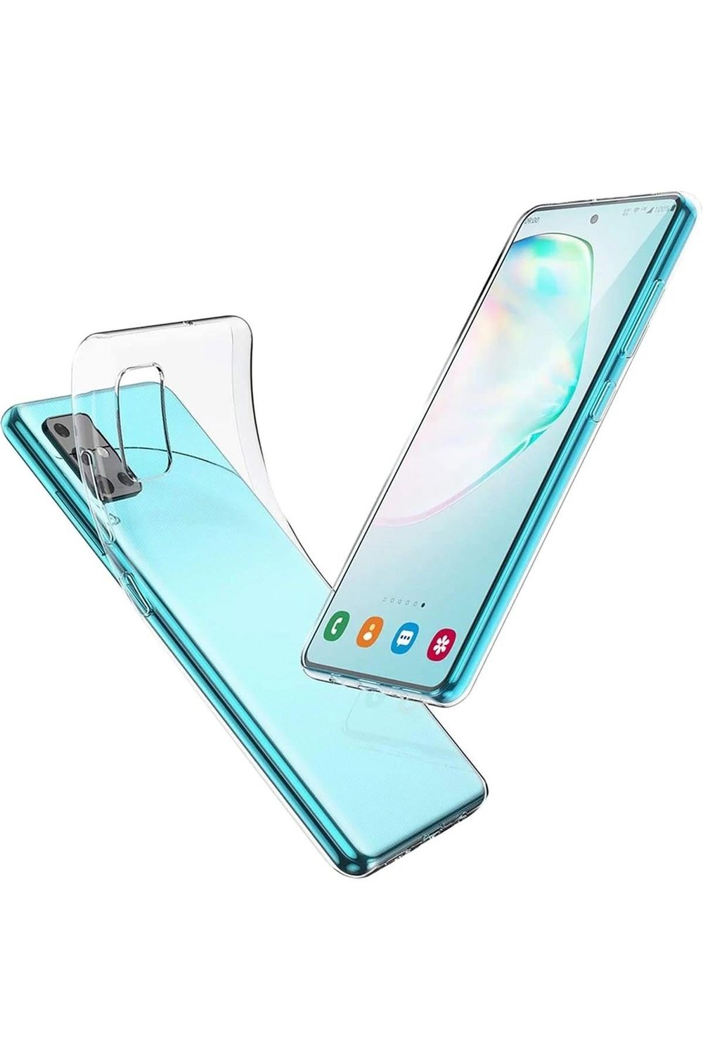 Mey İthalat®  Samsung Galaxy A51 Kılıf Lüx Şeffaf Silikon