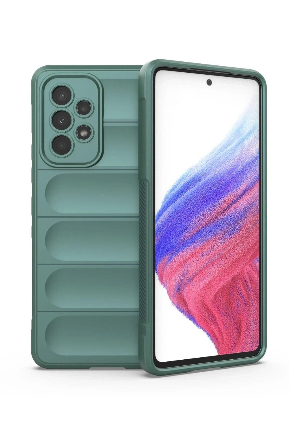 Mey İthalat®  Samsung Galaxy A53 5G Kılıf Optimum Silikon - Koyu Yeşil