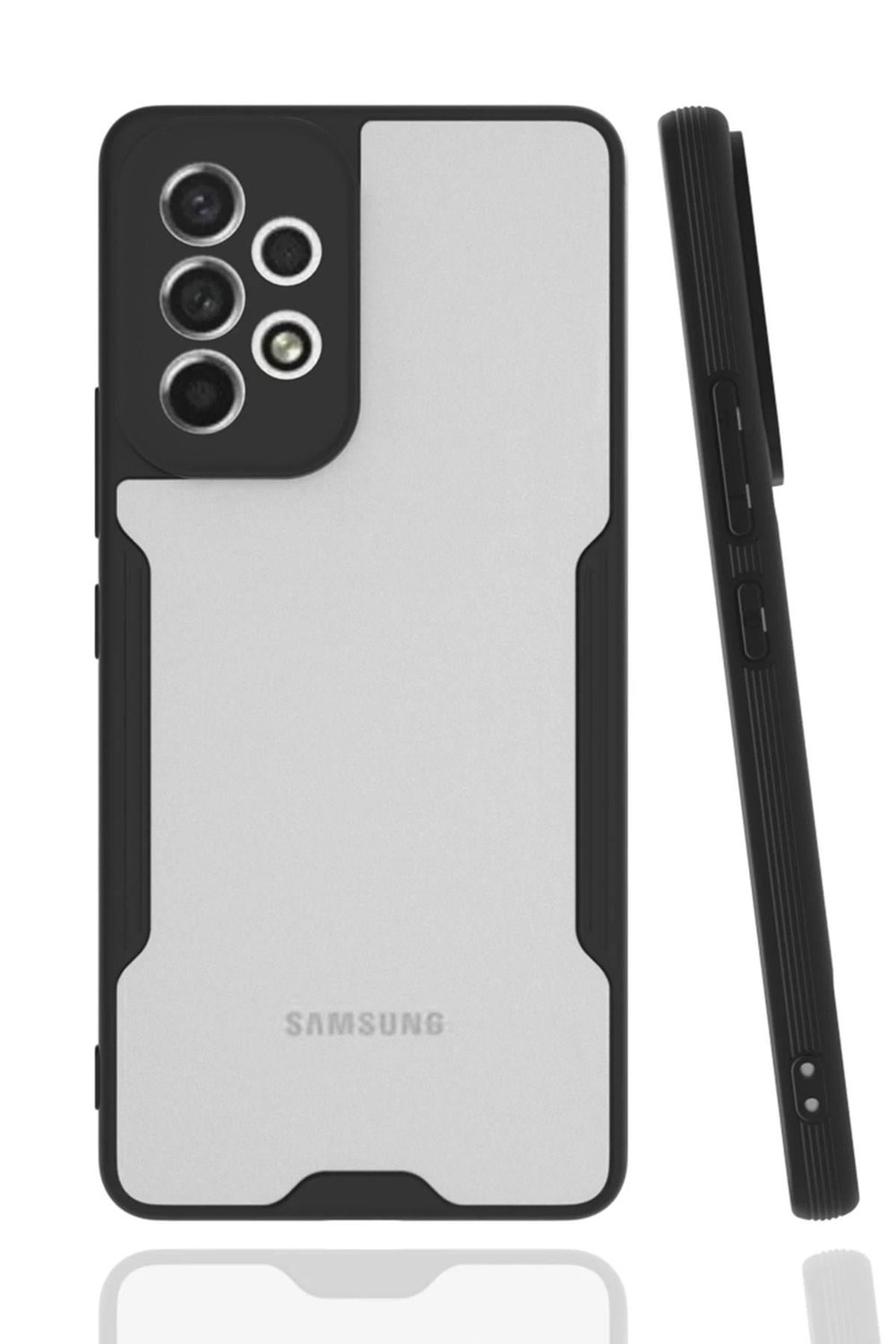 Mey İthalat®  Samsung Galaxy A53 5G Kılıf Platin Silikon - Siyah