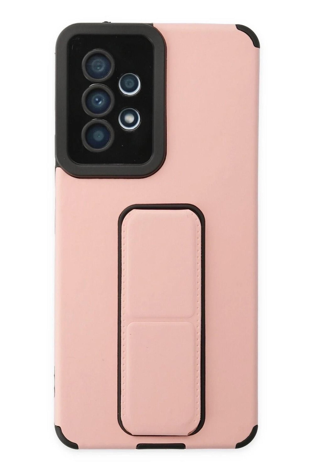Mey İthalat®  Samsung Galaxy A53 5G Kılıf Mega Standlı Silikon - Pudra