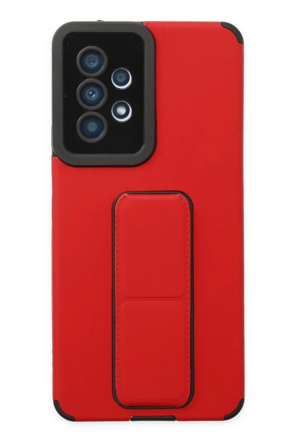 Mey İthalat®  Samsung Galaxy A53 5G Kılıf Mega Standlı Silikon - Kırmızı