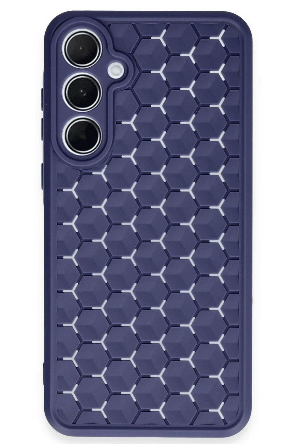 Mey İthalat®  Samsung Galaxy A55 5G Kılıf Petek Silikon Kapak - Lacivert