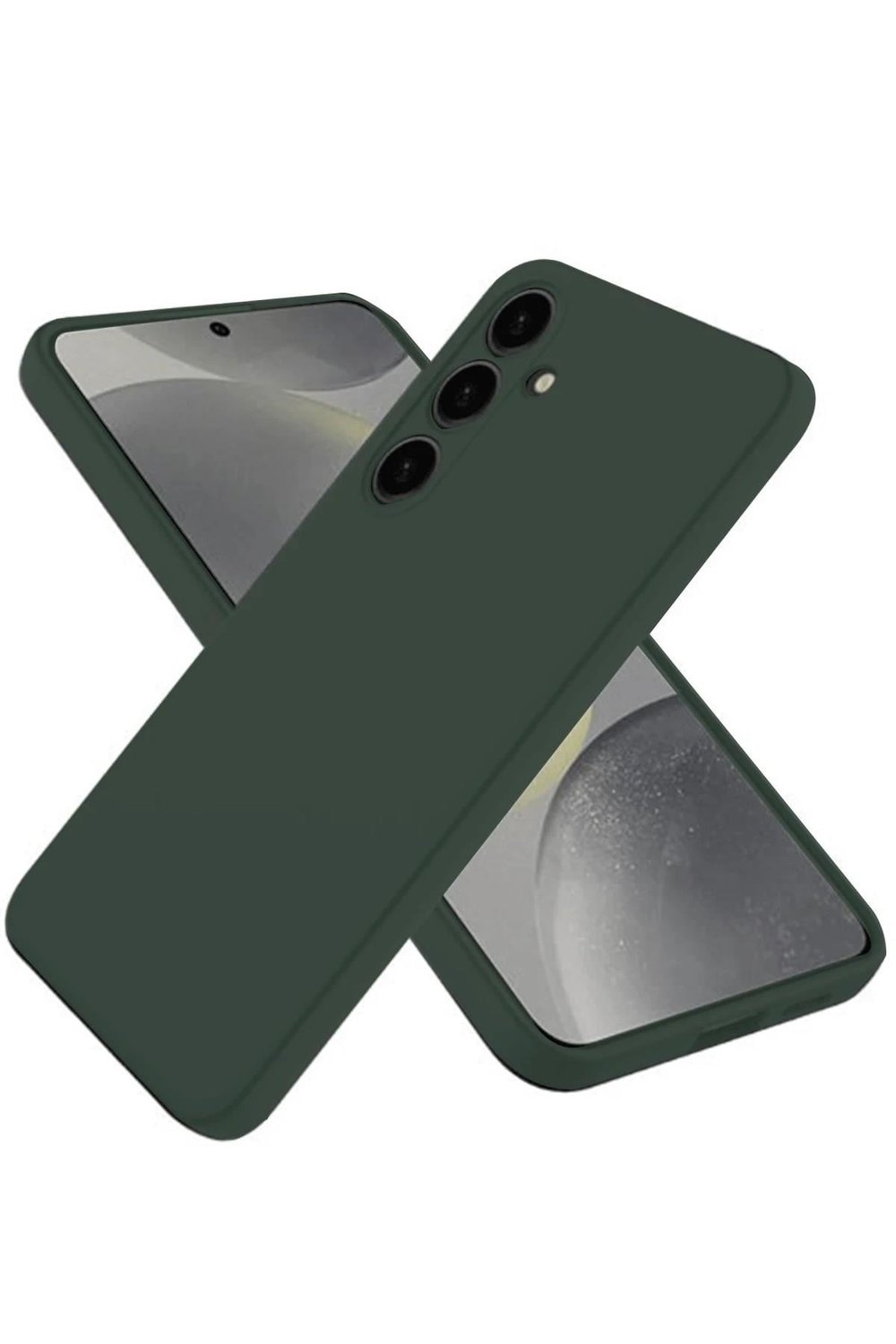 Mey İthalat®  Samsung Galaxy A56 Kılıf First Silikon - Koyu Yeşil