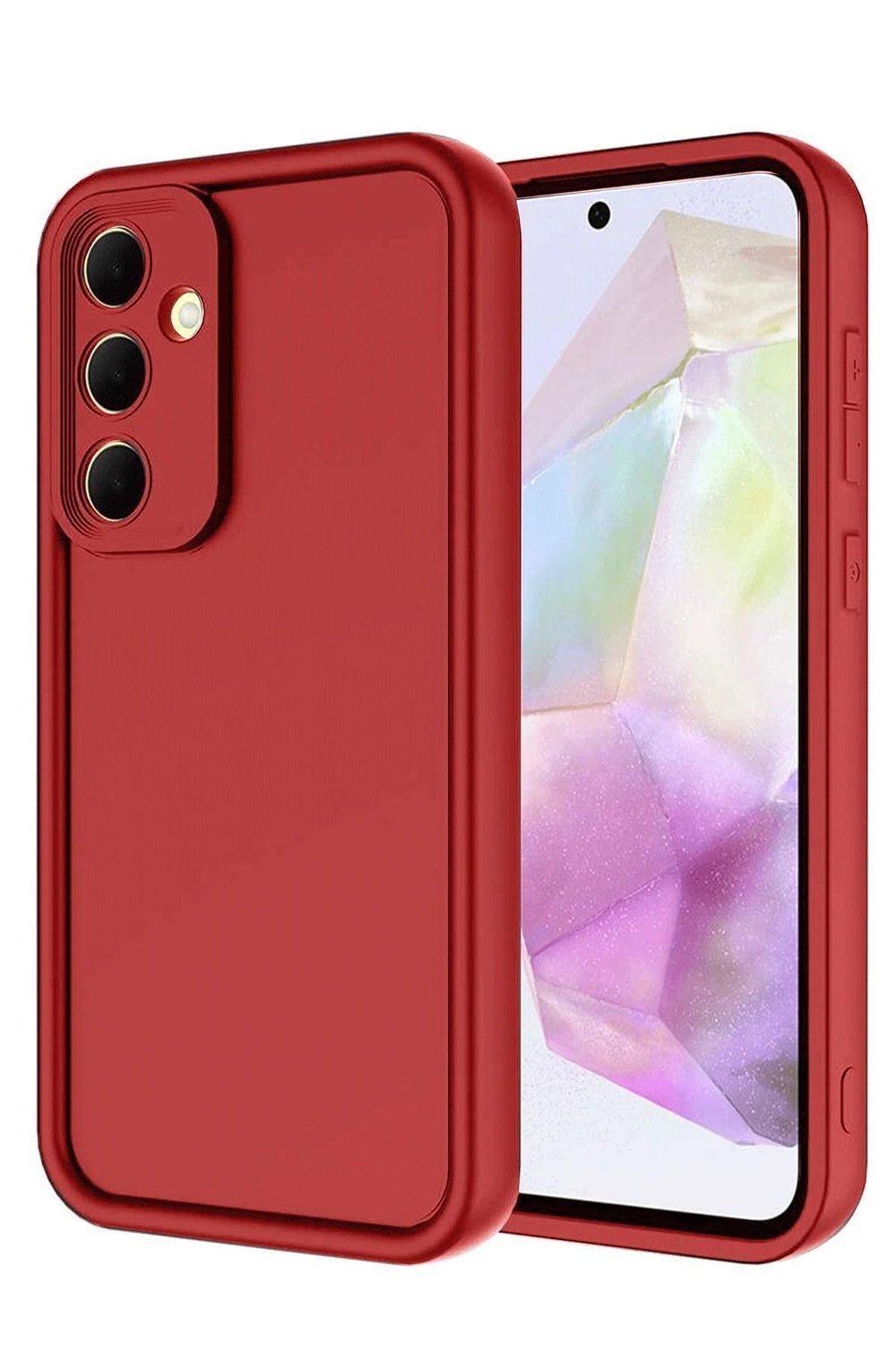 Mey İthalat®  Samsung Galaxy A56 Kılıf Viera Silikon - Kırmızı
