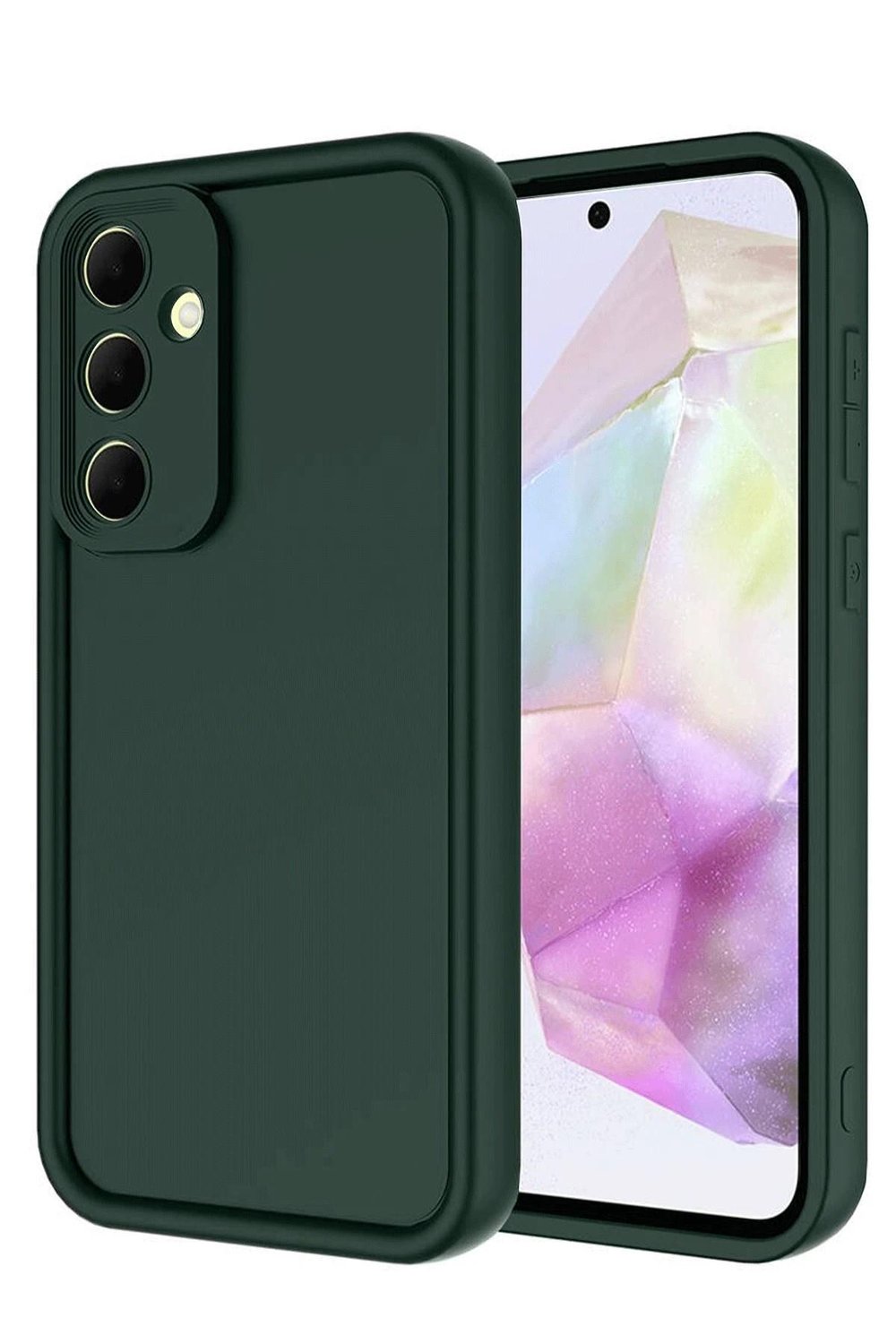 Mey İthalat®  Samsung Galaxy A56 Kılıf Viera Silikon - Koyu Yeşil