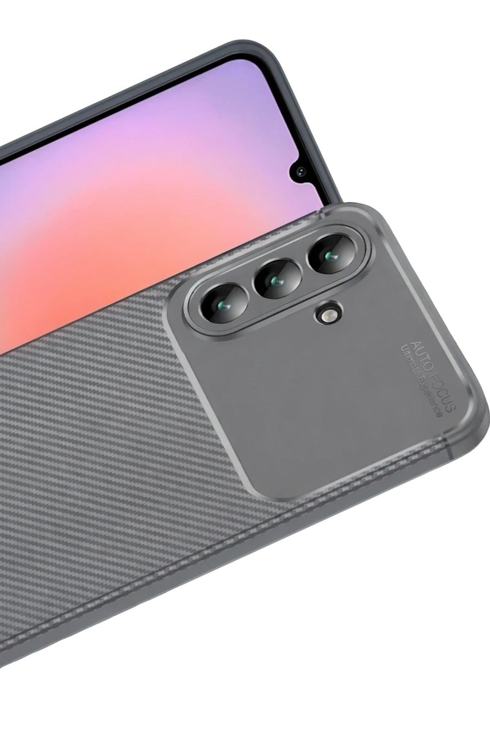 Mey İthalat®  Samsung Galaxy A57 5G Auto Focus Karbon Kapak - Gri