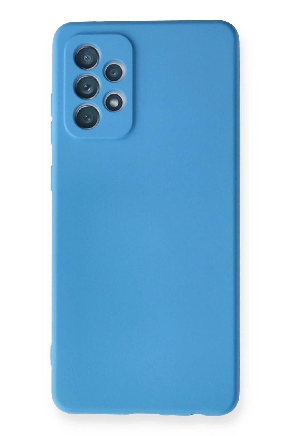 Mey İthalat®  Samsung Galaxy A72 Kılıf Nano içi Kadife Silikon - Mavi