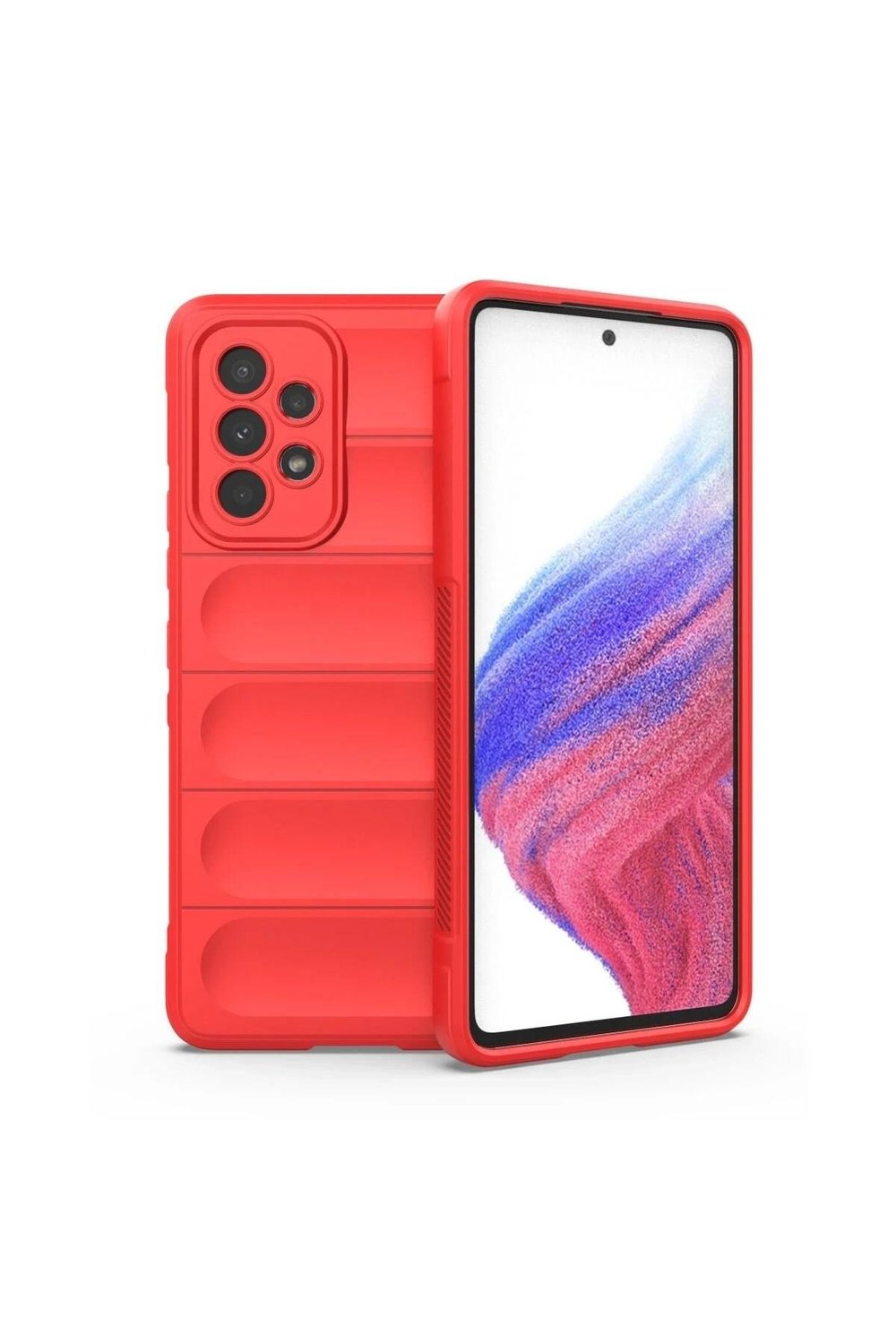 Mey İthalat®  Samsung Galaxy A73 5G Kılıf Optimum Silikon - Kırmızı