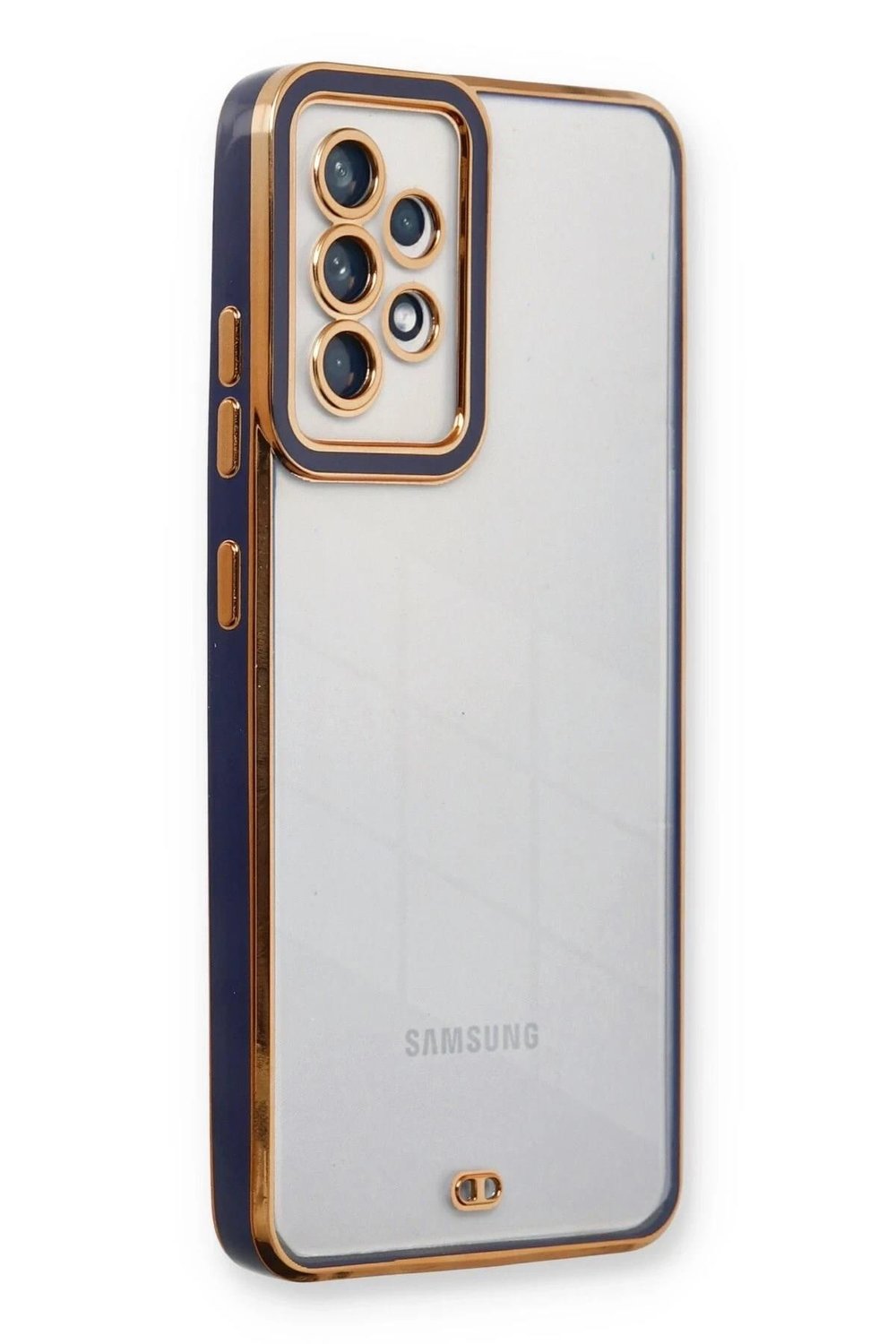 Mey İthalat®  Samsung Galaxy A73 5G Kılıf Liva Lens Silikon - Mavi