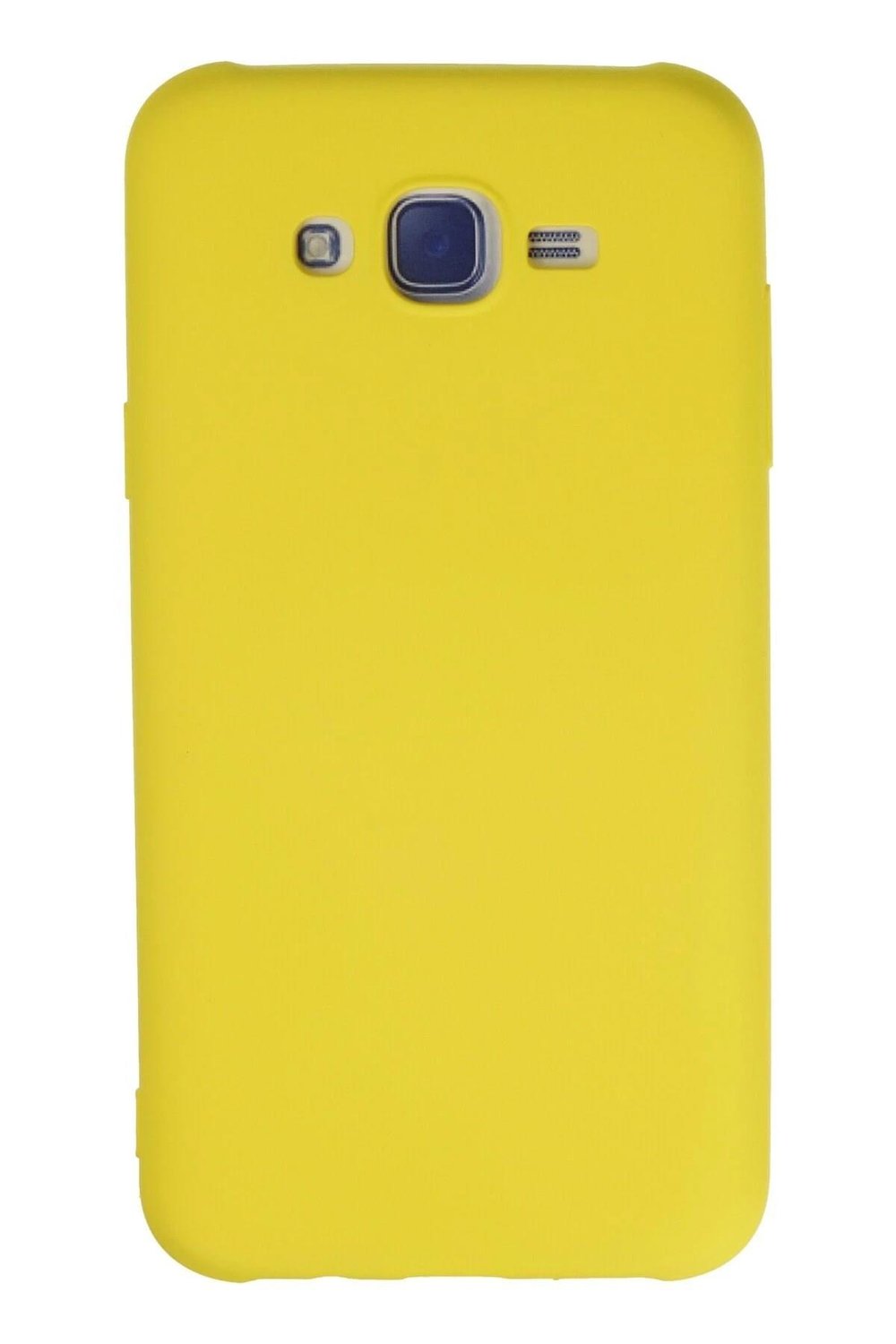 Mey İthalat®  Samsung Galaxy J7 Kılıf Nano içi Kadife Silikon - Sarı