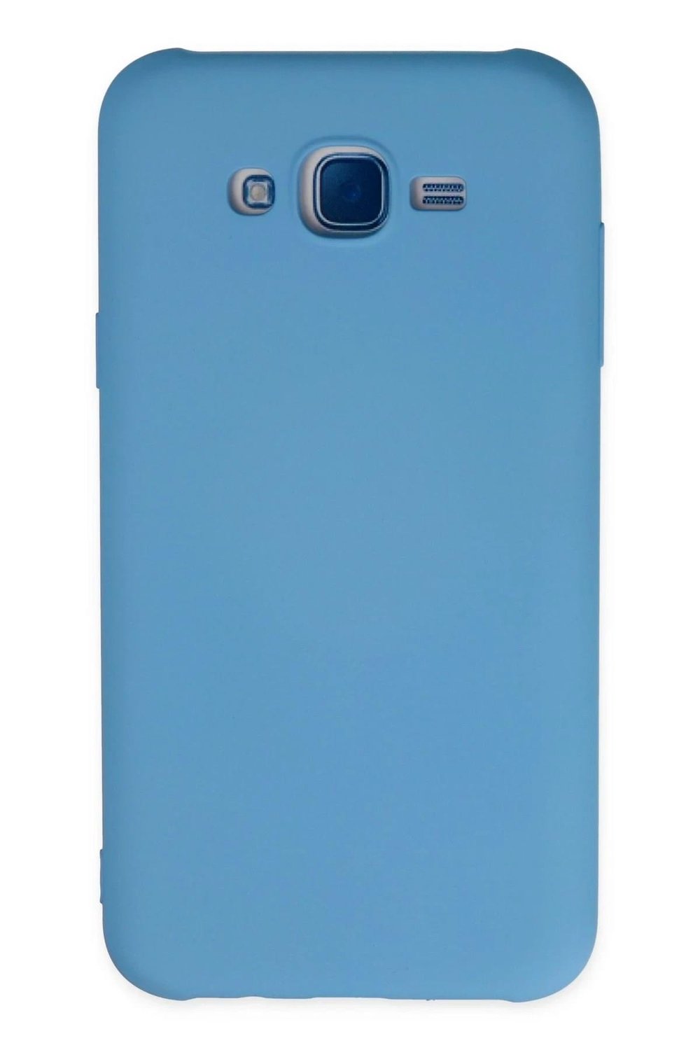 Mey İthalat®  Samsung Galaxy J7 Kılıf Nano içi Kadife Silikon - Mavi
