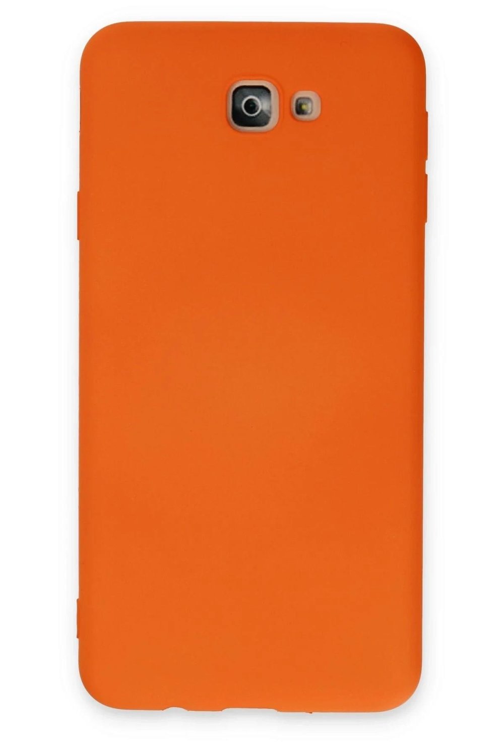Mey İthalat®  Samsung Galaxy J7 Prime Kılıf Nano içi Kadife Silikon - Turuncu