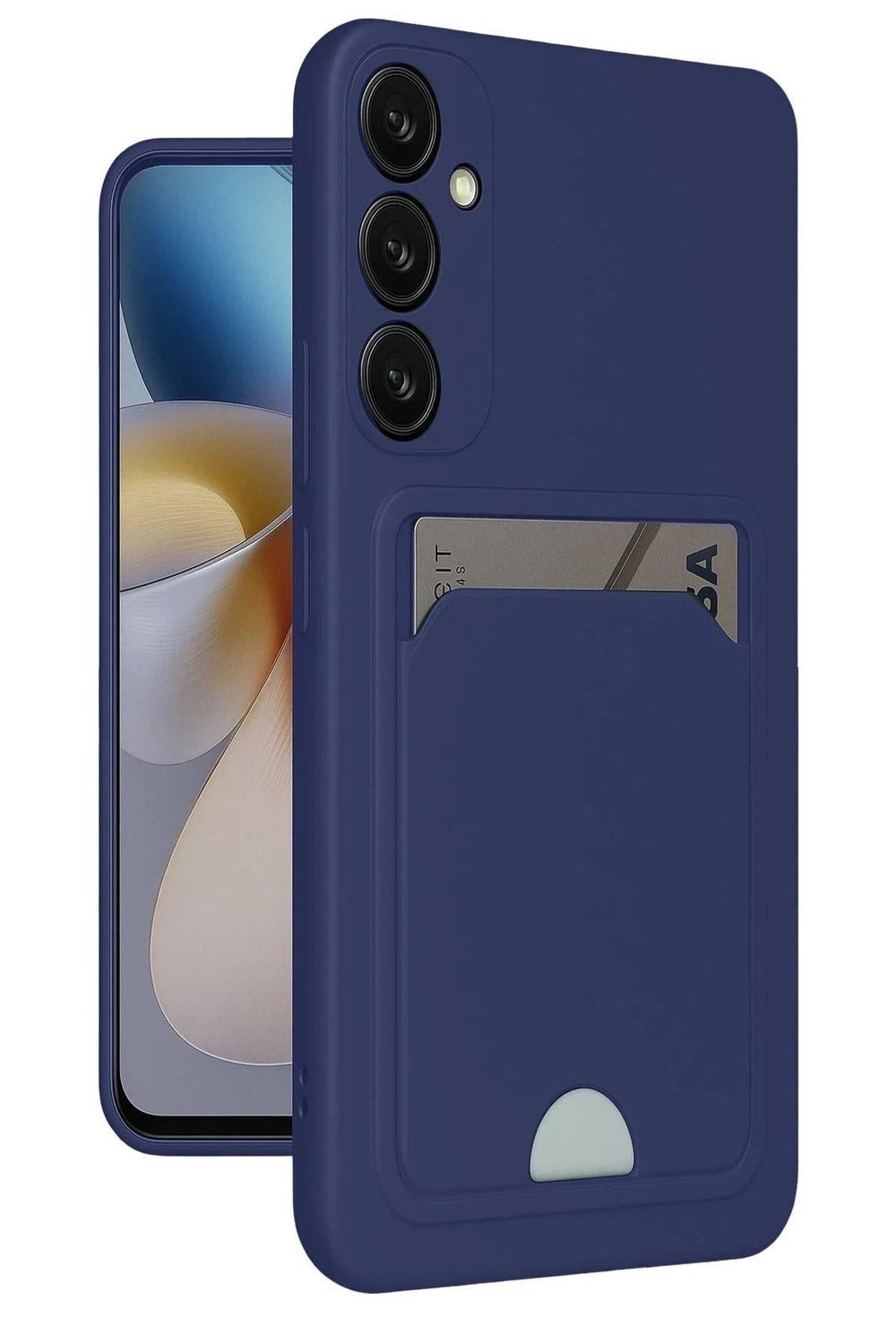 Mey İthalat®  Samsung Galaxy M15 Kelvin Kartvizitli Silikon - Lacivert