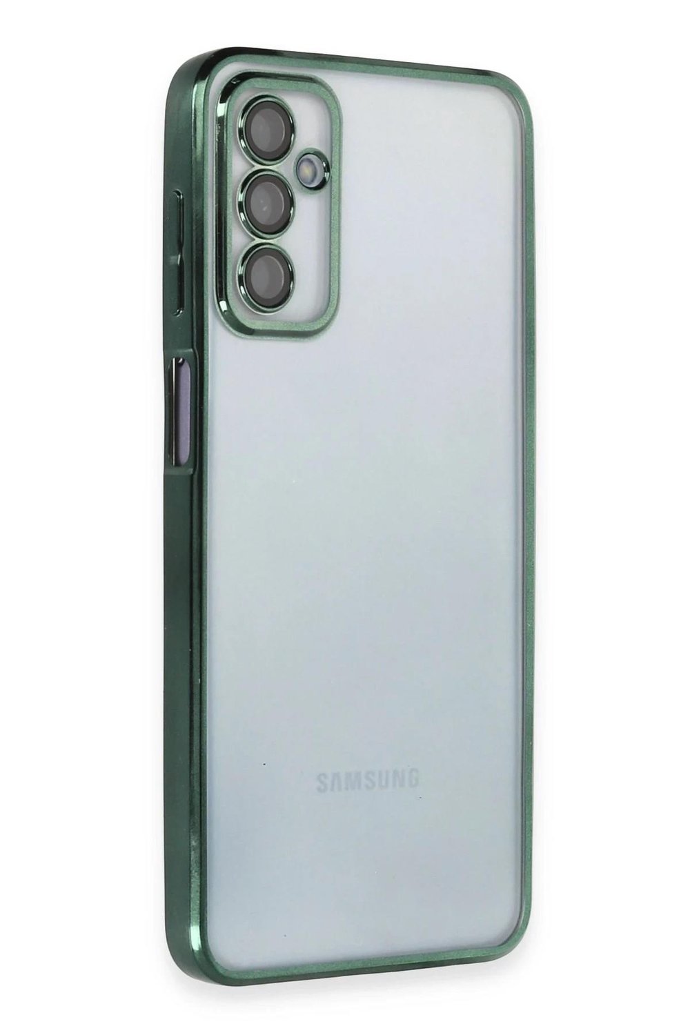 Mey İthalat®  Samsung Galaxy M23 Kılıf  Lensli Silikon - Yeşil