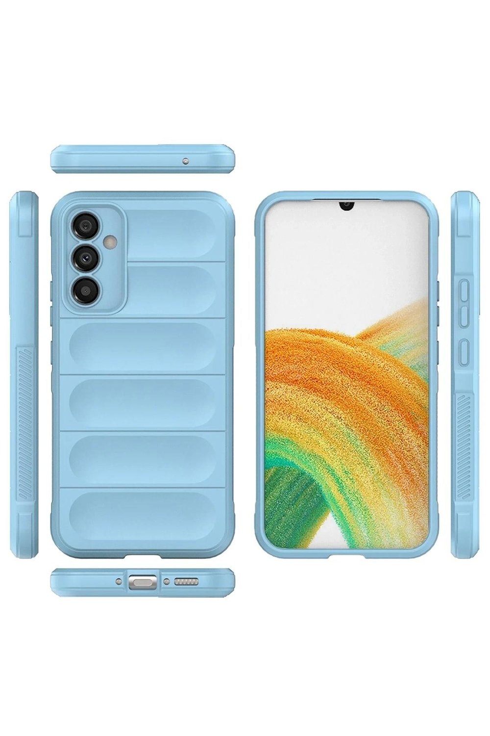 Mey İthalat®  Samsung Galaxy M34 5G Kılıf Optimum Silikon - Sky Blue