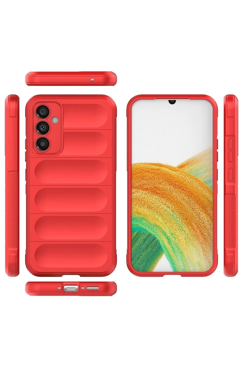 Mey İthalat®  Samsung Galaxy M34 5G Kılıf Optimum Silikon - Kırmızı