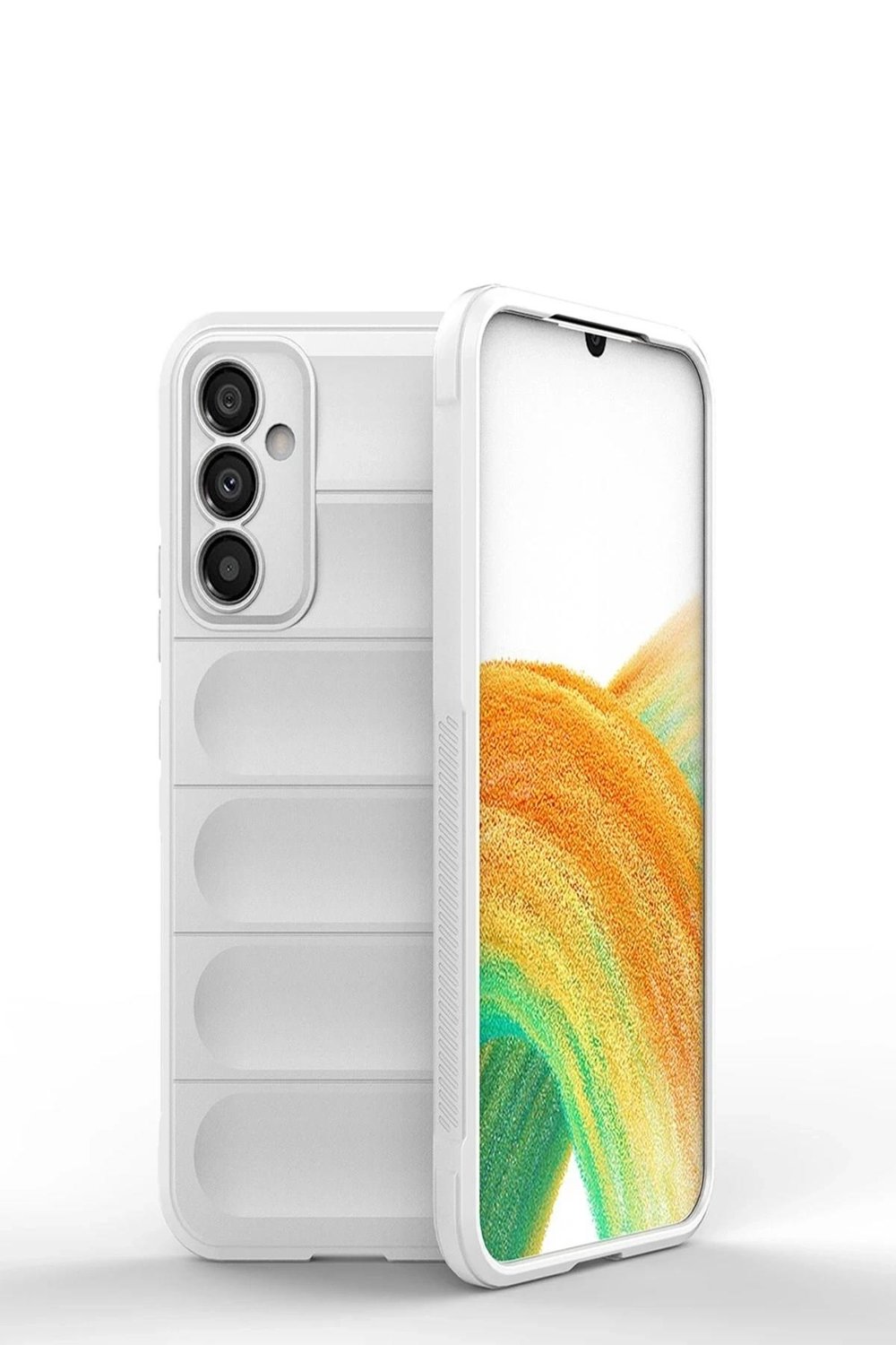 Mey İthalat®  Samsung Galaxy M34 5G Kılıf Optimum Silikon - Krem