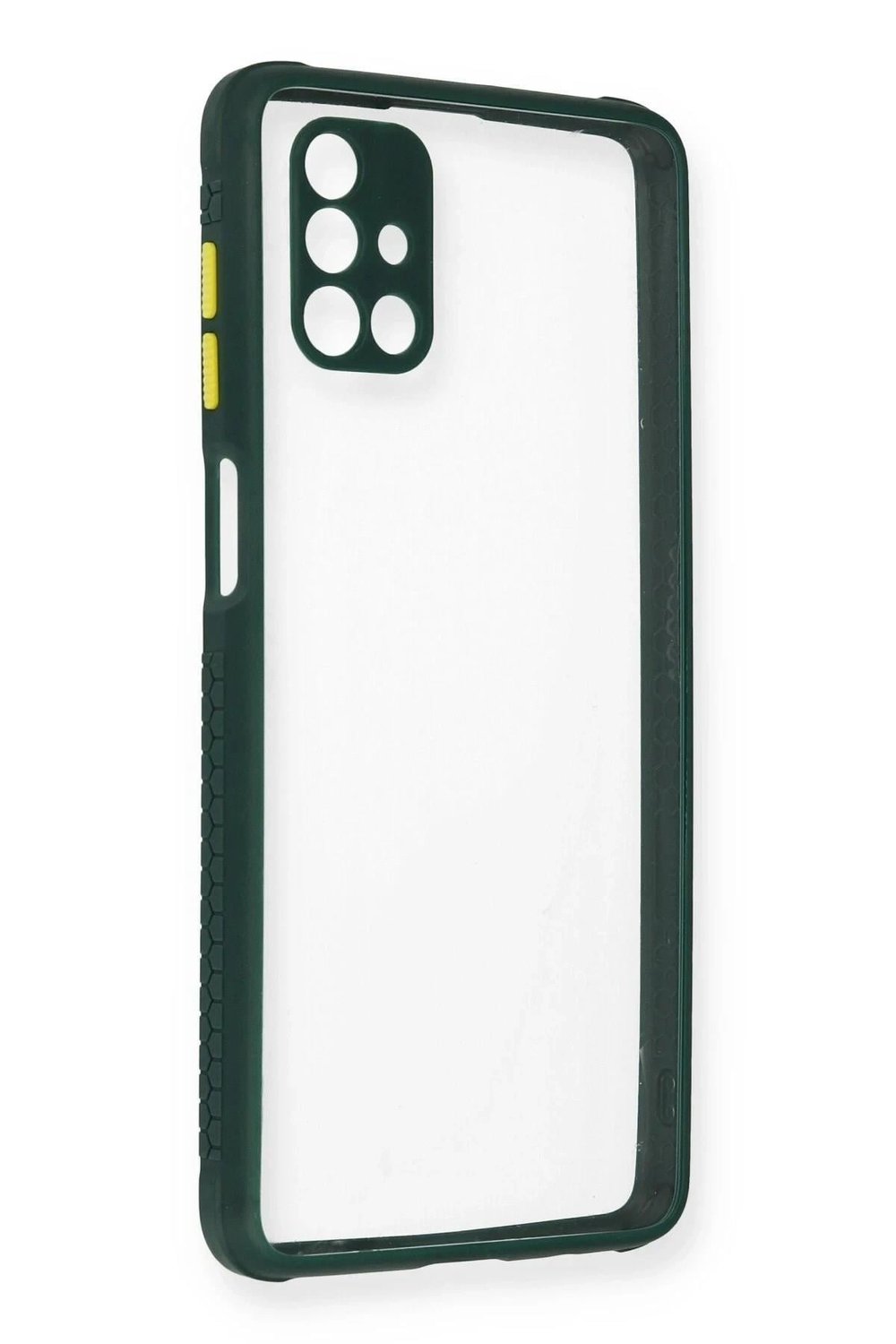 Mey İthalat®  Samsung Galaxy M51 Kılıf Miami Şeffaf Silikon - Koyu Yeşil