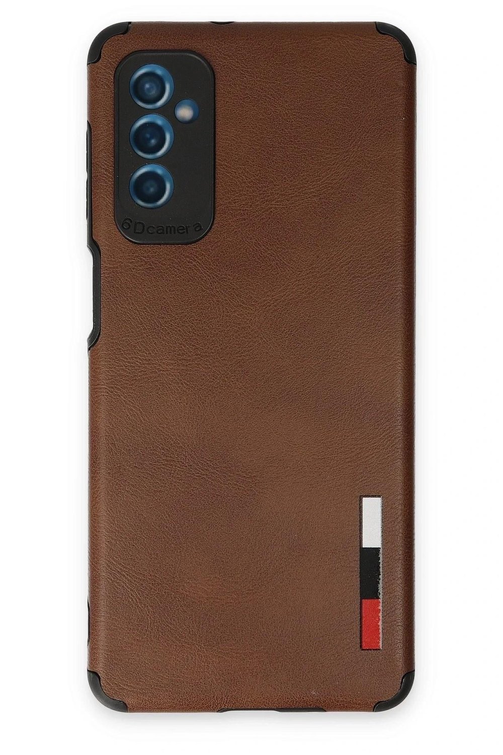 Mey İthalat®  Samsung Galaxy M52 5G Kılıf Loop Deri Silikon - Kahverengi