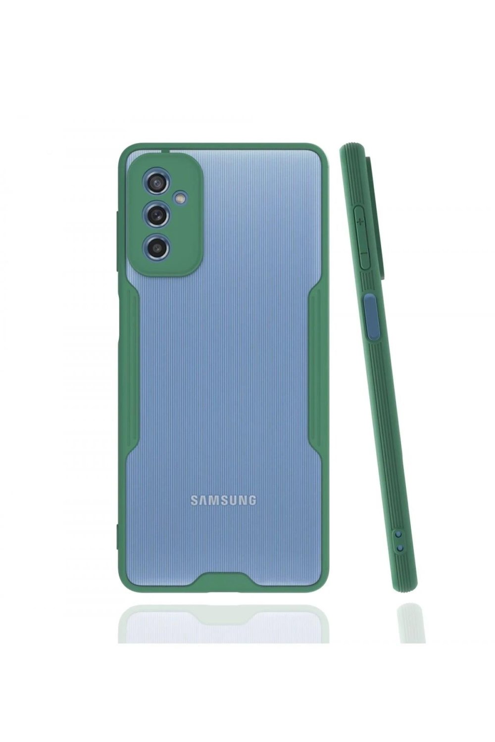 Mey İthalat®  Samsung Galaxy M52 5G Kılıf Platin Silikon - Yeşil