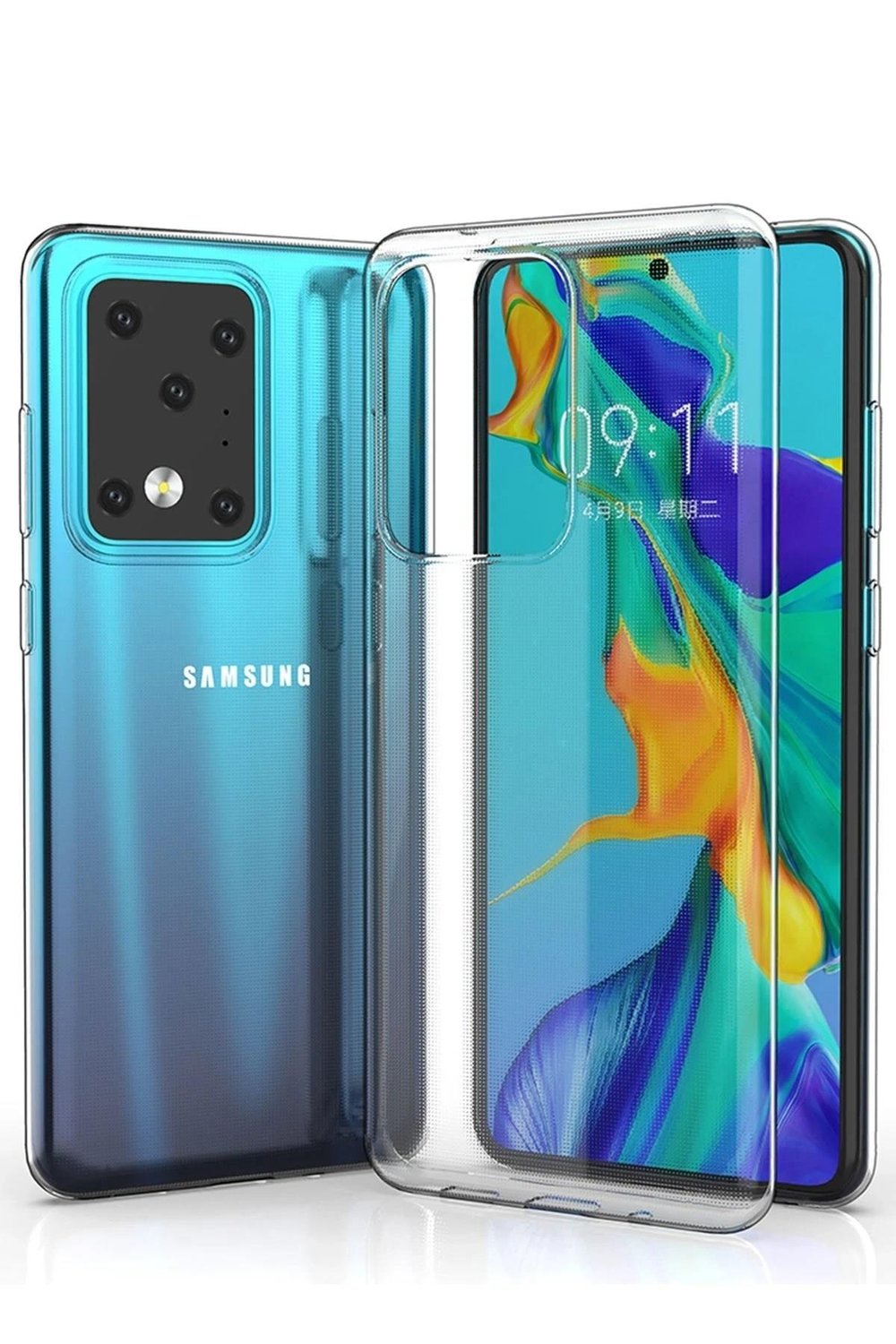 Mey İthalat®  Samsung Galaxy S20 Ultra Kılıf Lüx Şeffaf Silikon