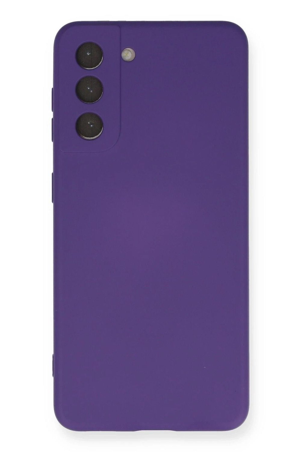 Mey İthalat®  Samsung Galaxy S21 Kılıf Nano içi Kadife Silikon - Mor