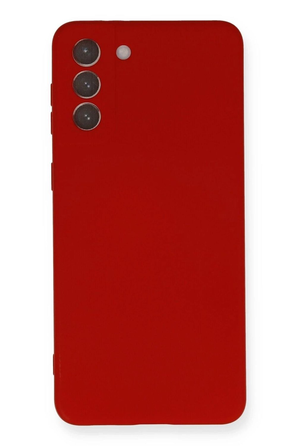 Mey İthalat®  Samsung Galaxy S21 Plus Kılıf Nano içi Kadife Silikon - Kırmızı