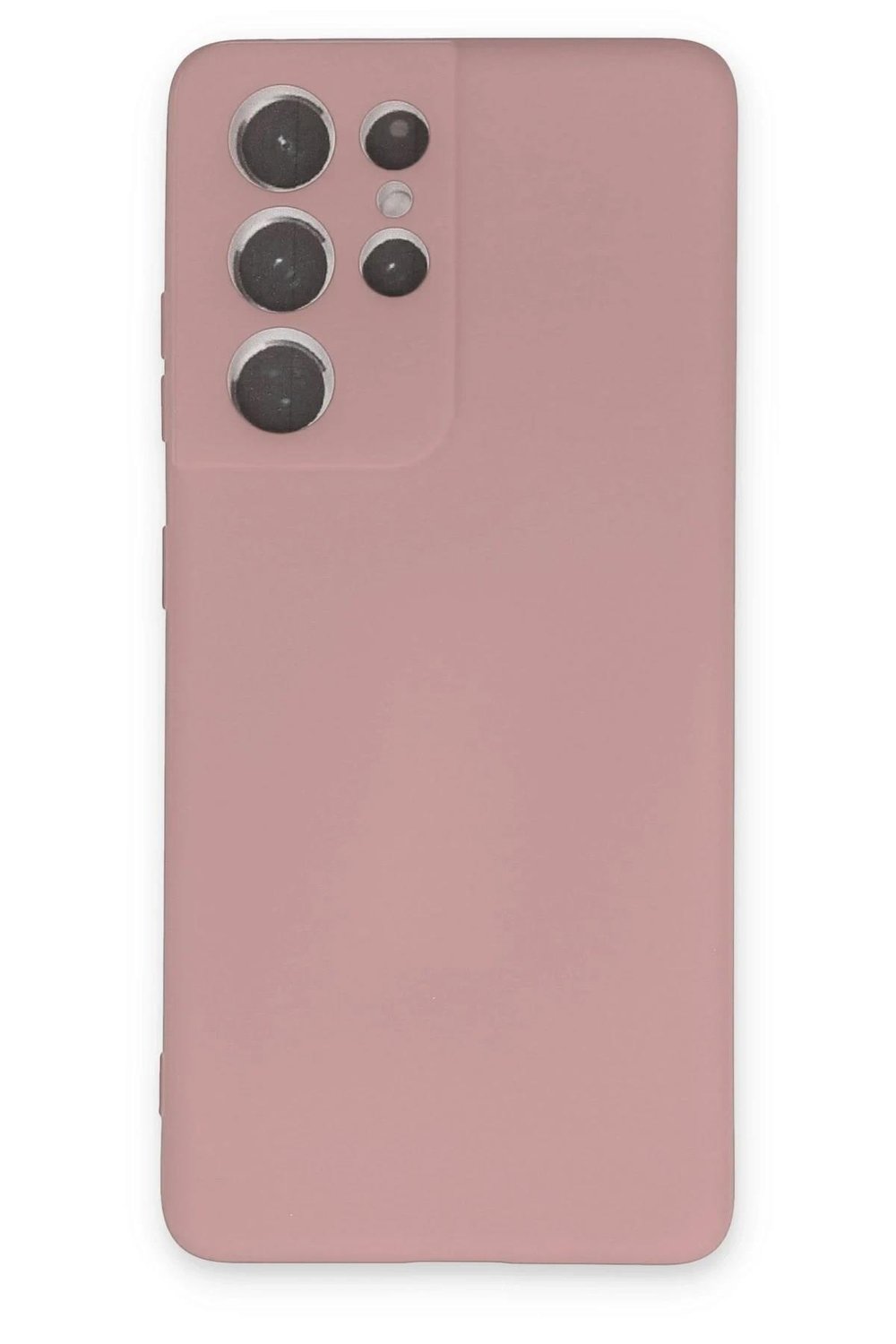 Mey İthalat®  Samsung Galaxy S21 Ultra Kılıf Nano içi Kadife Silikon - Pudra