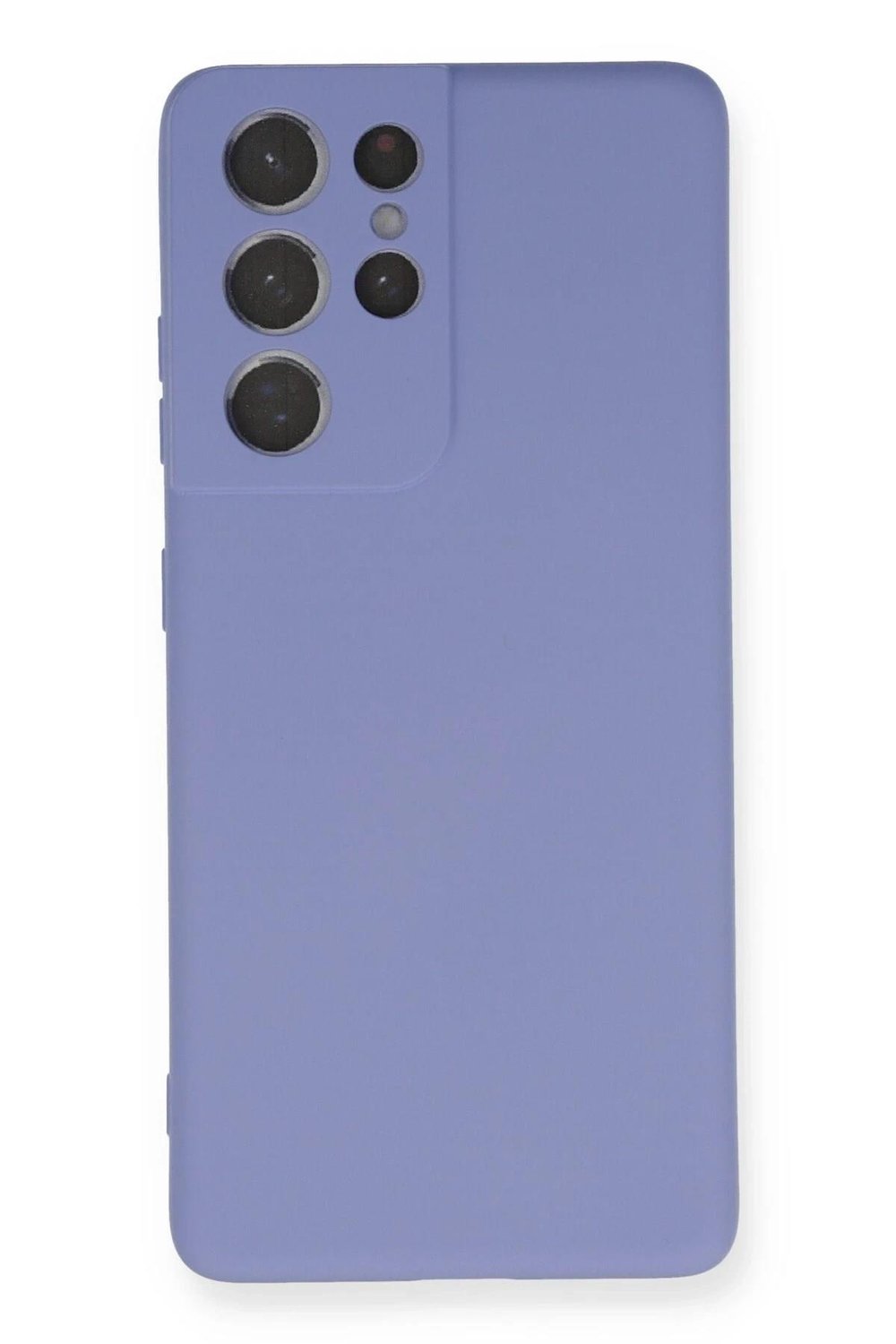 Mey İthalat®  Samsung Galaxy S21 Ultra Kılıf Nano içi Kadife Silikon - Lila