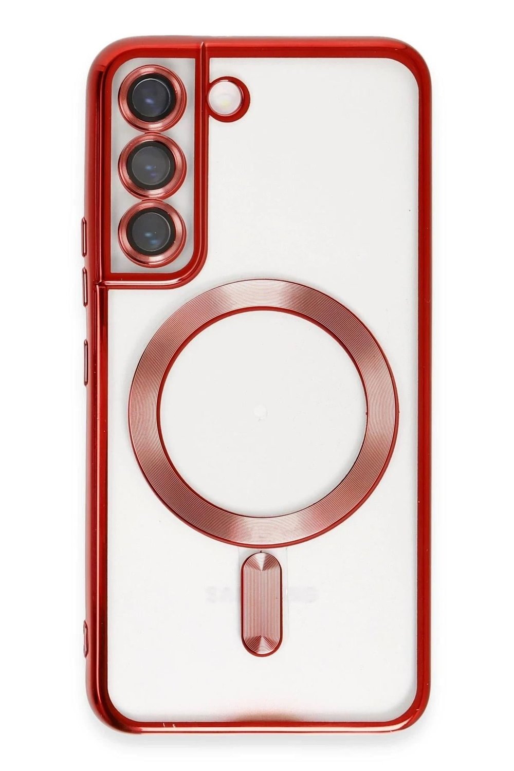 Mey İthalat®  Samsung Galaxy S22 Kılıf Kross Magneticsafe Kapak - Kırmızı