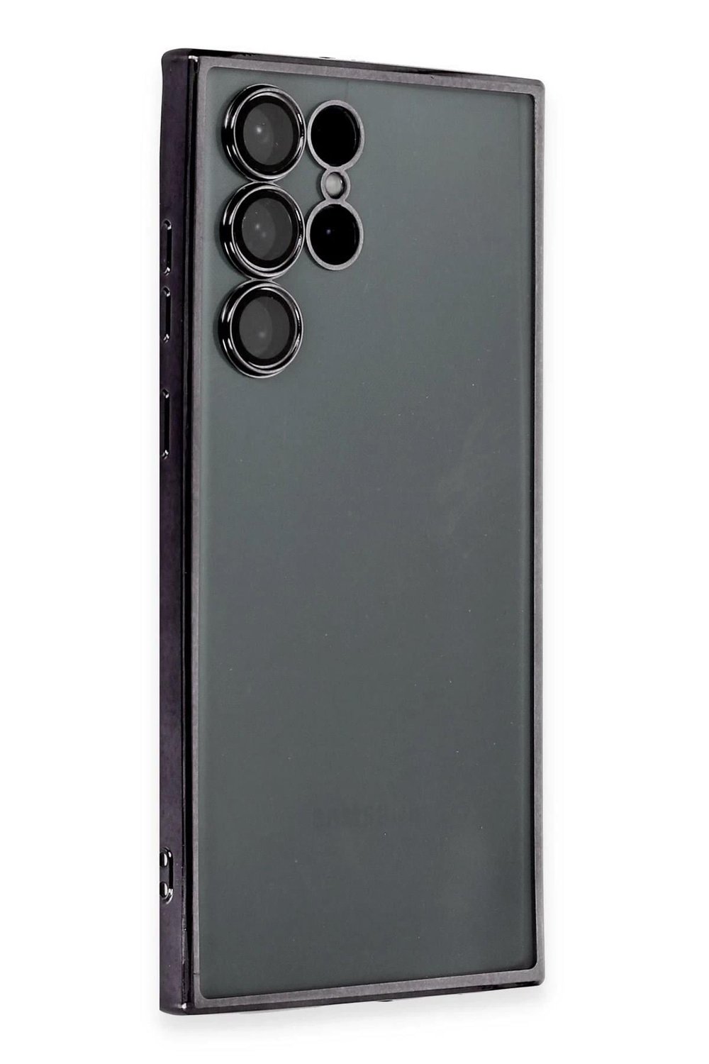 Mey İthalat®  Samsung Galaxy S22 Ultra Kılıf  Lensli Silikon - Siyah