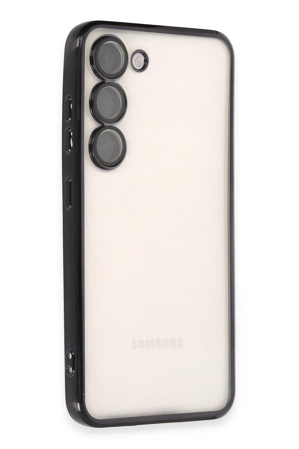 Mey İthalat®  Samsung Galaxy S23 Kılıf  Lensli Silikon - Siyah