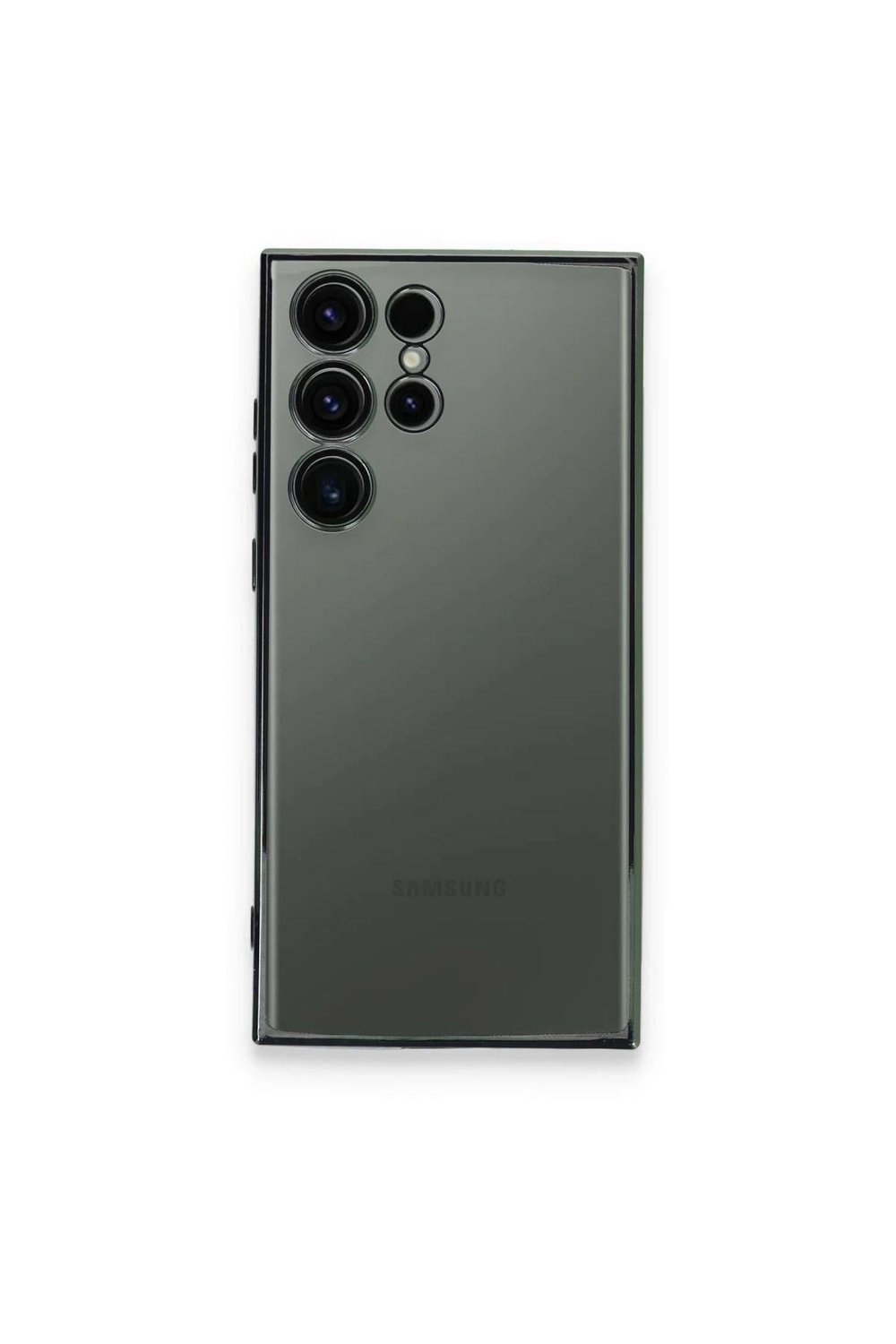 Mey İthalat®  Samsung Galaxy S23 Ultra Kılıf  Lensli Silikon - Yeşil