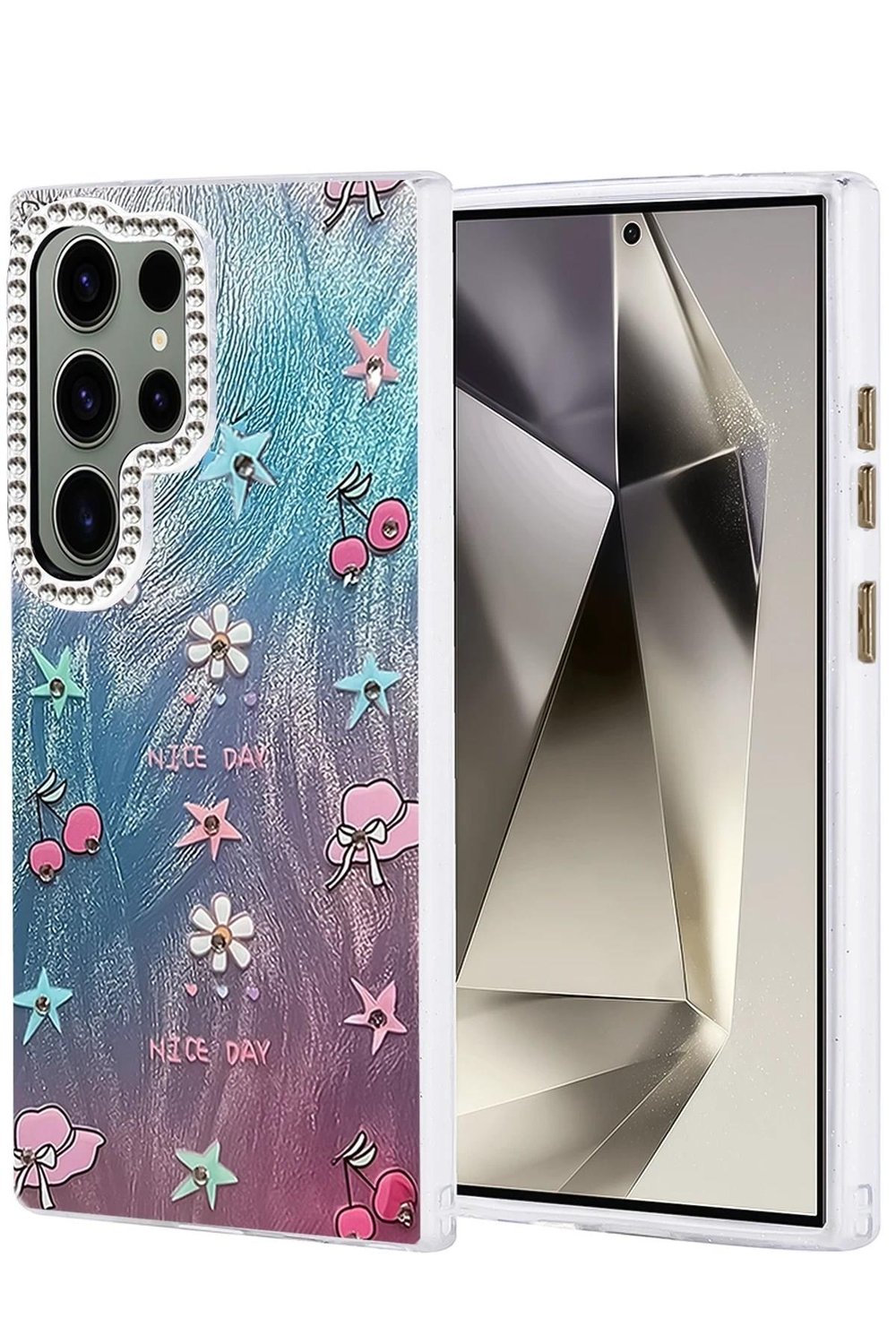 Mey İthalat®  Samsung Galaxy S23 Ultra Kılıf Blade Aynalı Desenli Kapak - Desen 4